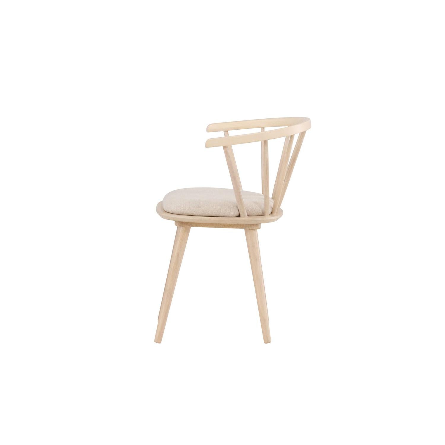 2er-Set Esszimmerstühle Bobby aus Gummibaumholz - Beige-Esszimmerstuhl-Venture Home-le canapé