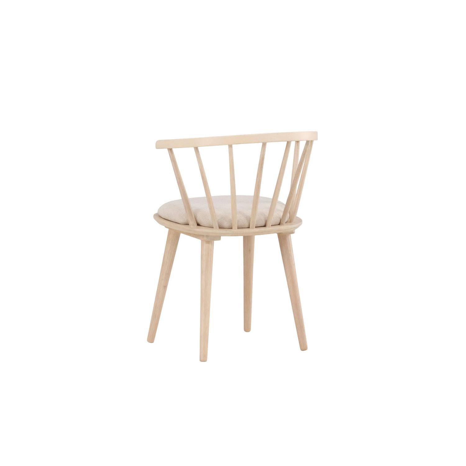 2er-Set Esszimmerstühle Bobby mit Sitzpolster aus Gummibaumholz - Cremeweiß-Holzstühle-Venture Home-le canapé