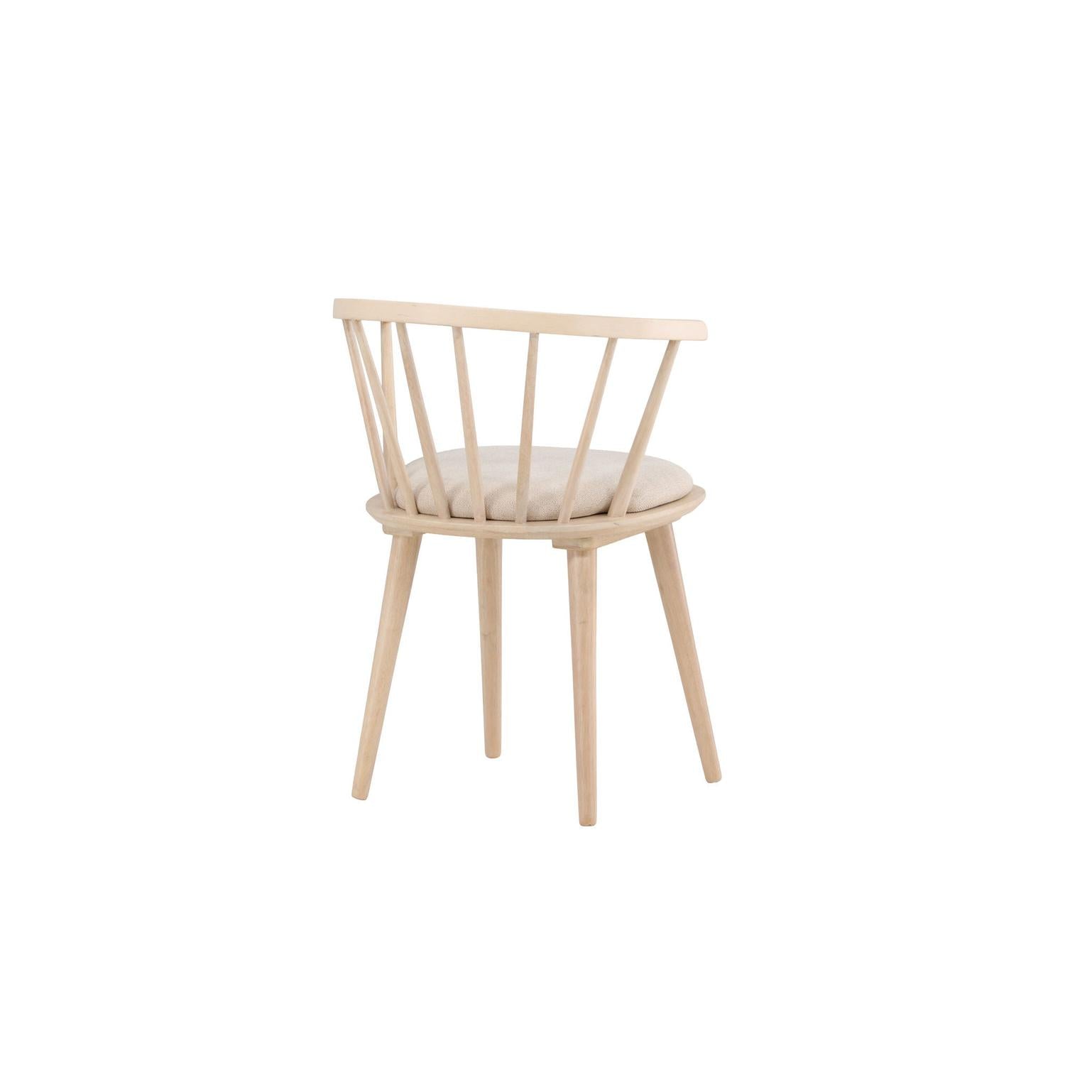 2er-Set Esszimmerstühle Bobby mit Sitzpolster aus Gummibaumholz - Cremeweiß-Holzstühle-Venture Home-le canapé