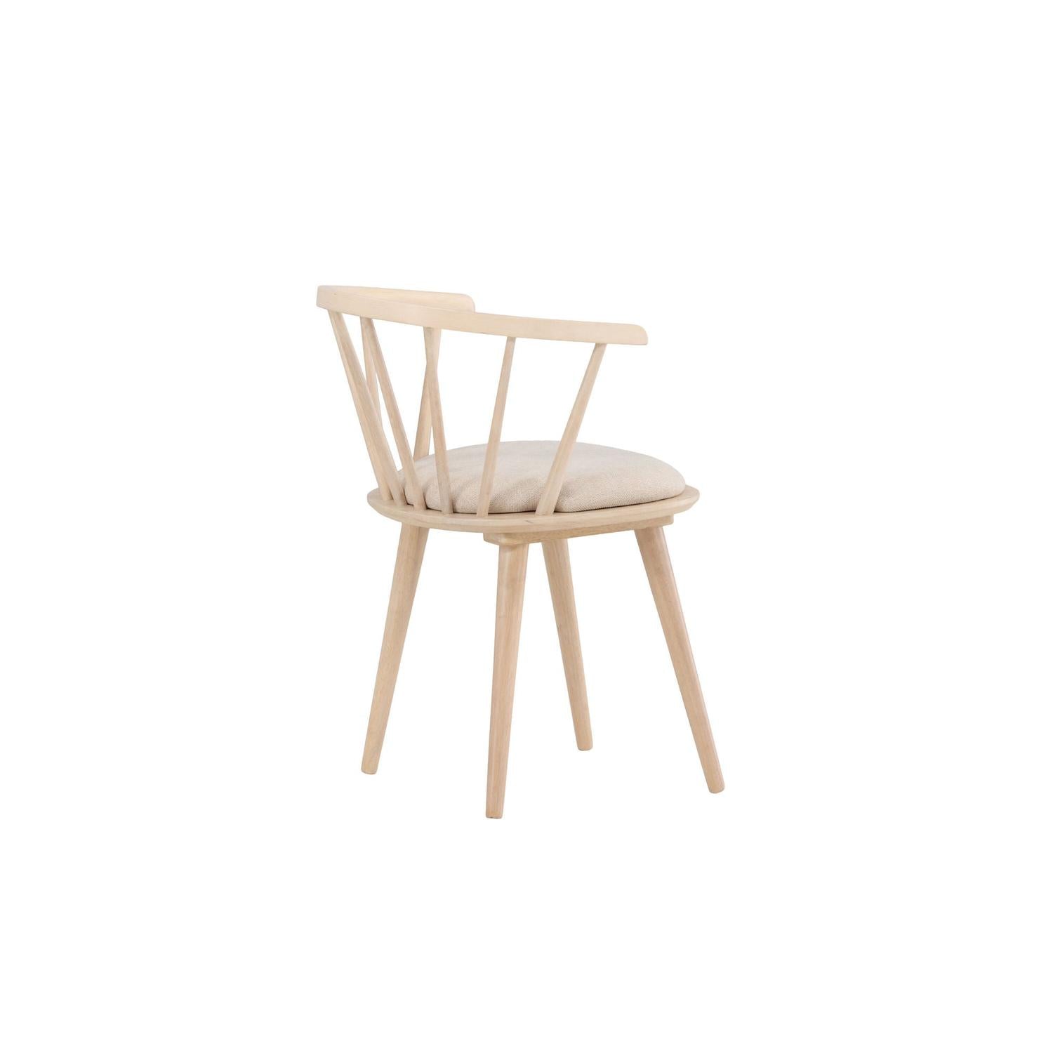 2er-Set Esszimmerstühle Bobby mit Sitzpolster aus Gummibaumholz - Cremeweiß-Holzstühle-Venture Home-le canapé