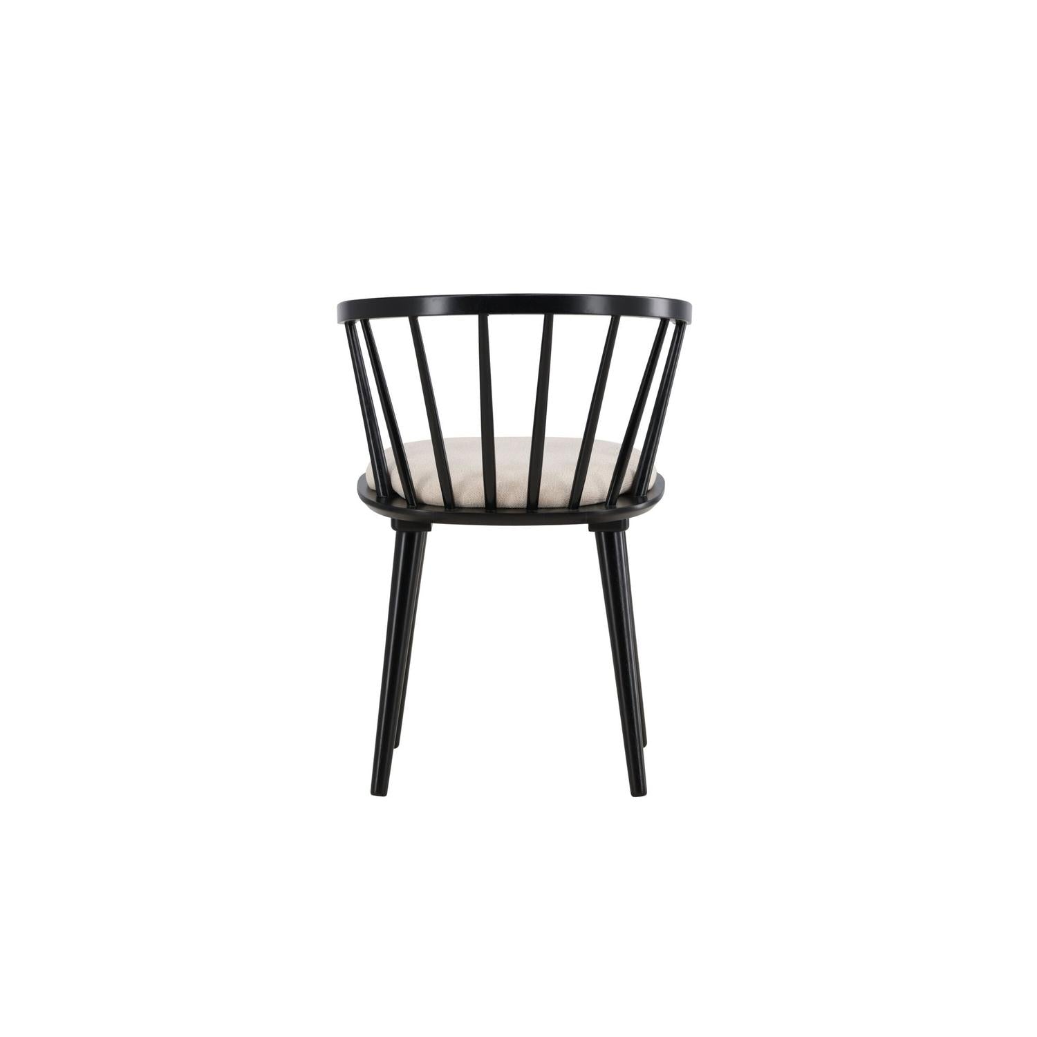 2er-Set Esszimmerstühle Bobby mit Sitzpolster aus Gummibaumholz - Schwarz-Holzstühle-Venture Home-le canapé