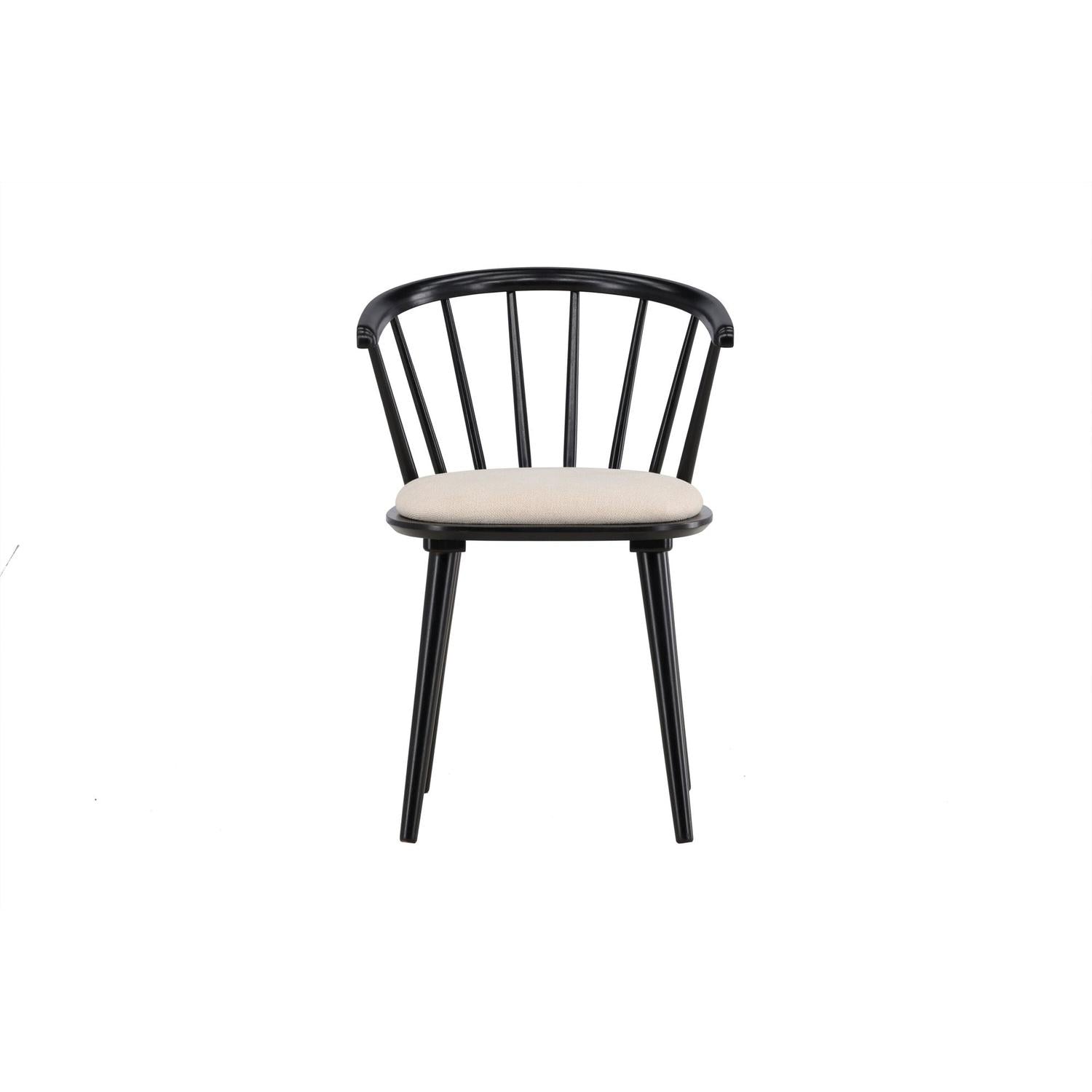 2er-Set Esszimmerstühle Bobby mit Sitzpolster aus Gummibaumholz - Schwarz-Holzstühle-Venture Home-le canapé