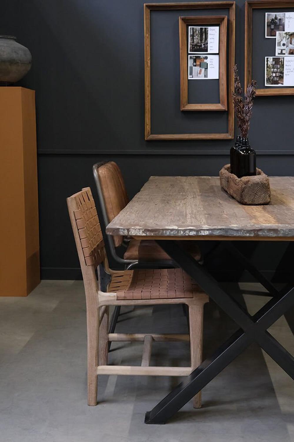 2er-Set Esszimmerstühle Brooklyn - Leder Braun-Esszimmerstühle-Trademark Living-le canapé