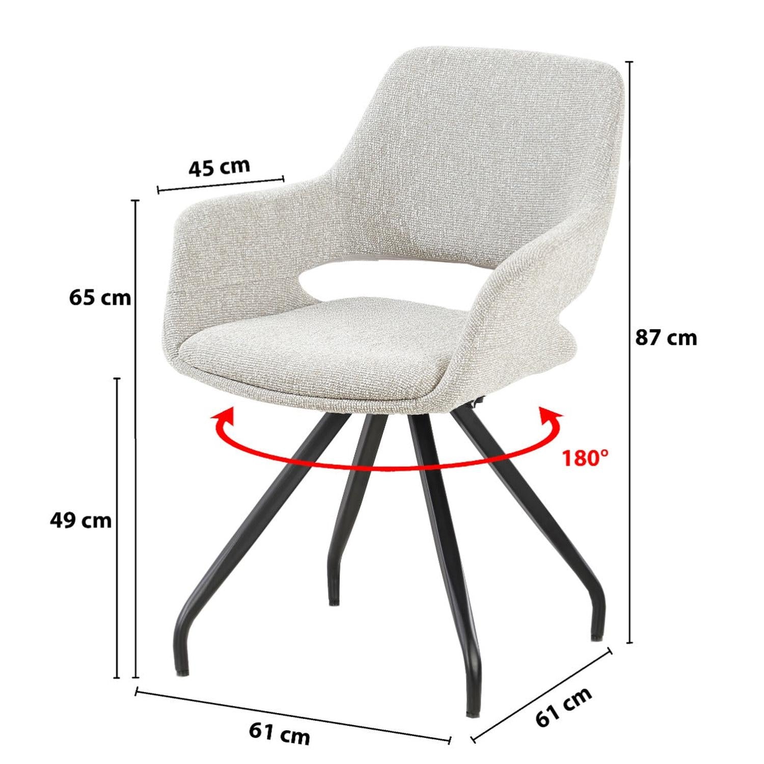 2er-Set Esszimmerstühle Capp - Beige-Esszimmerstühle-Livingfurn-le canapé