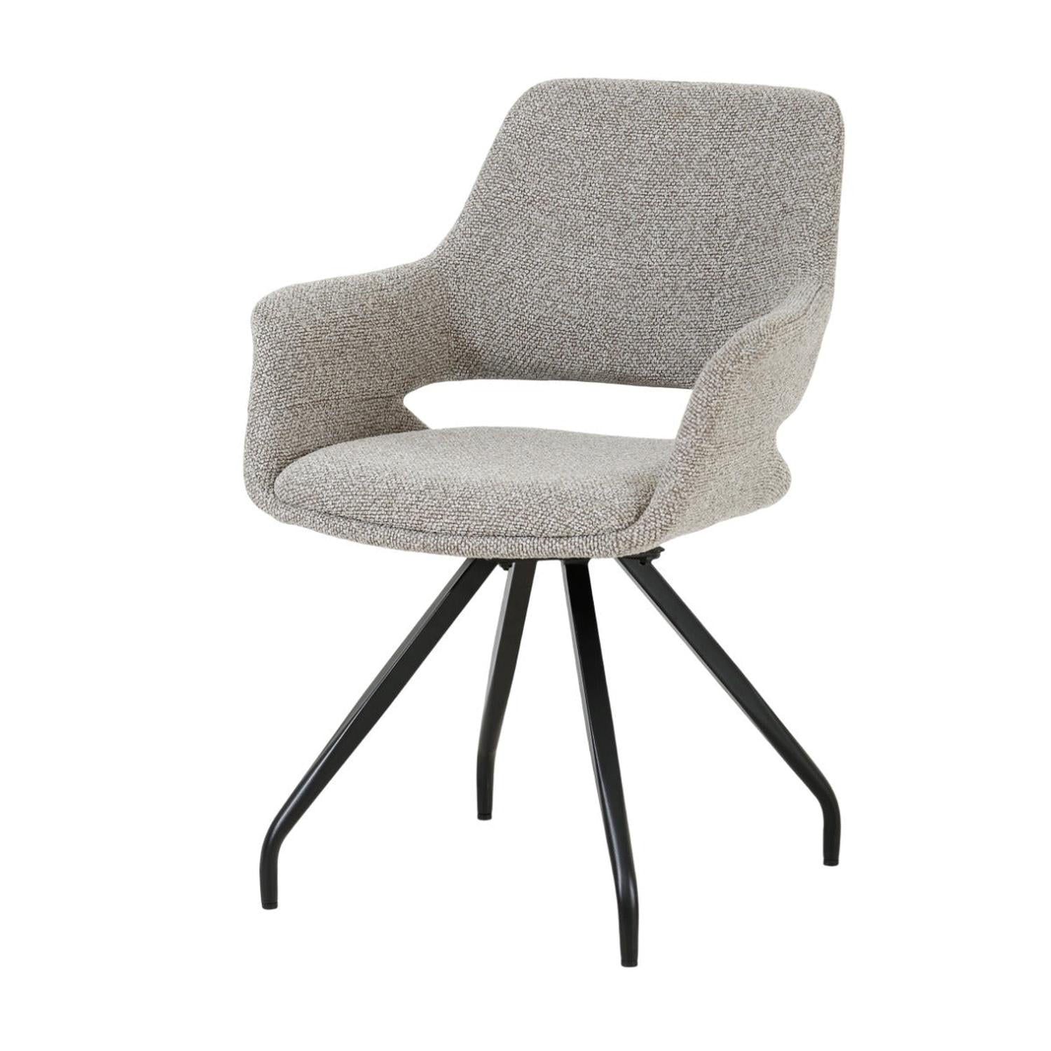 2er-Set Esszimmerstühle Capp - Grau-Esszimmerstühle-Livingfurn-le canapé
