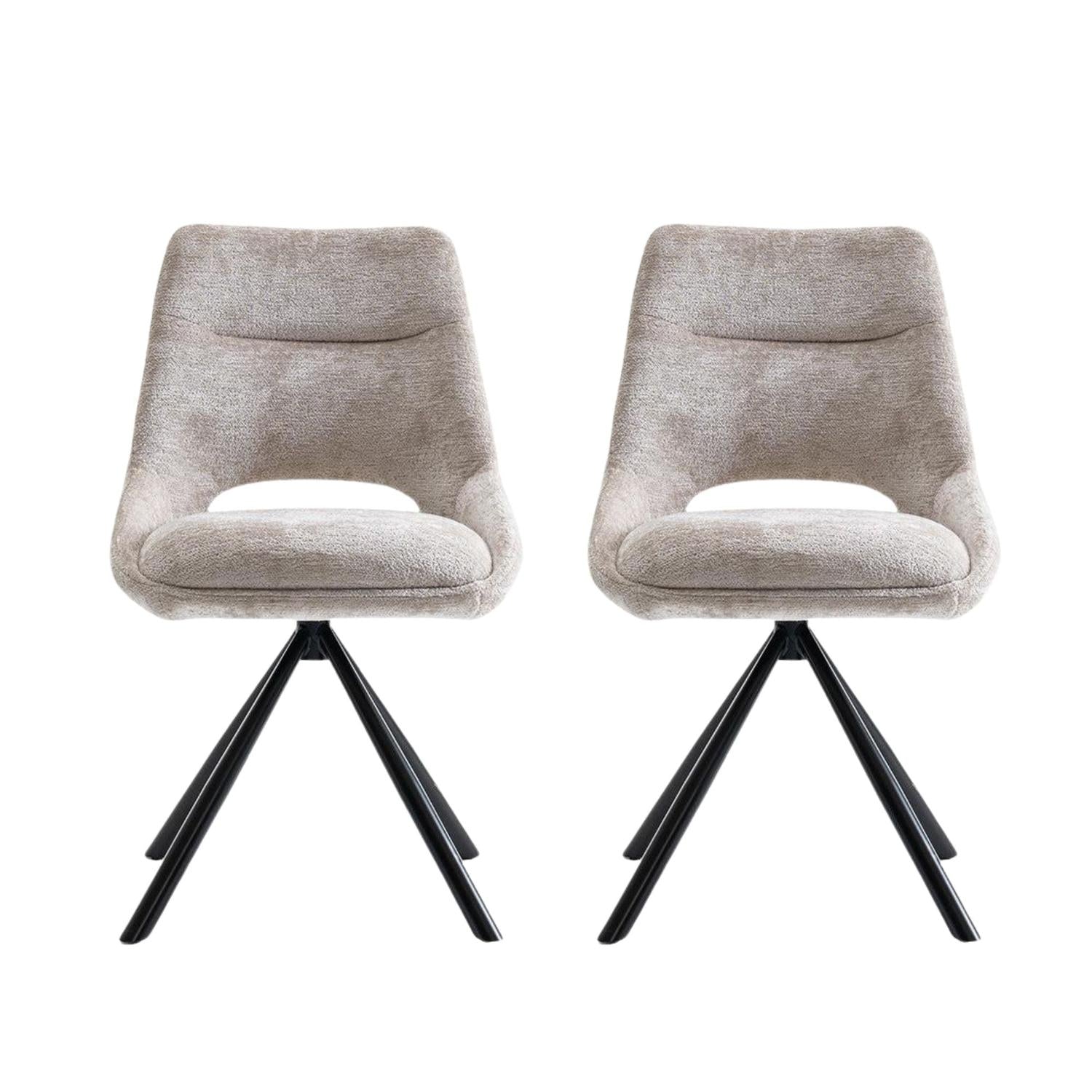 2er-Set Esszimmerstühle Dante - Beige-Esszimmerstuhl-Rousseau-le canapé