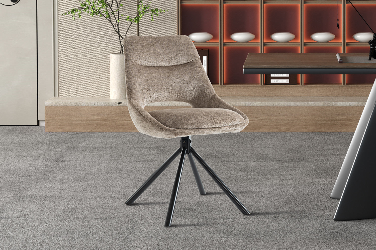2er-Set Esszimmerstühle Dante - Taupe-Esszimmerstuhl-Rousseau-le canapé