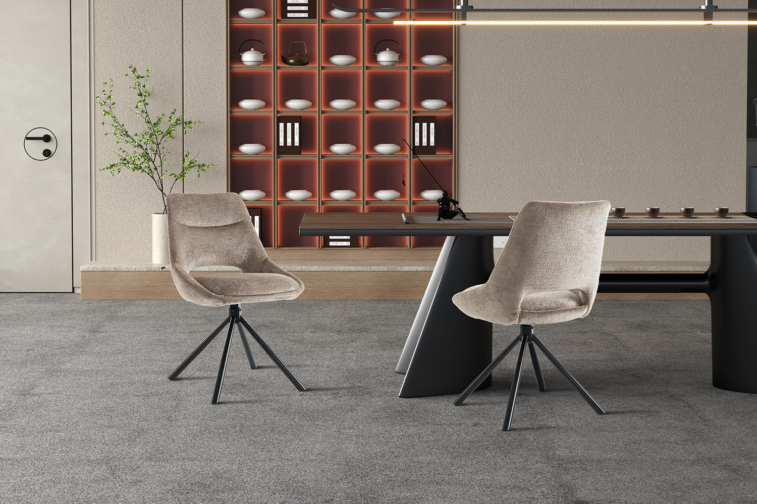2er-Set Esszimmerstühle Dante - Taupe-Esszimmerstuhl-Rousseau-le canapé