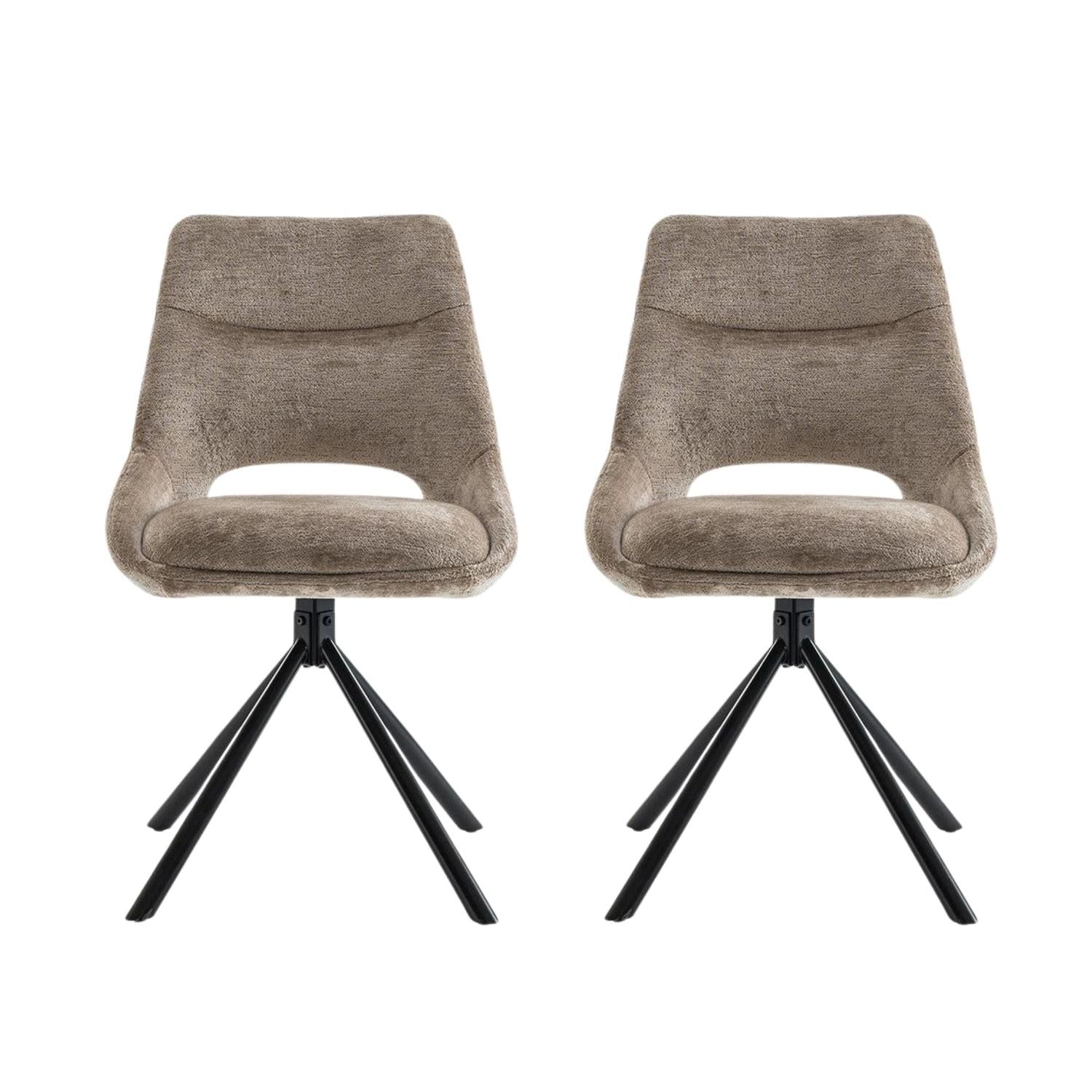 2er-Set Esszimmerstühle Dante - Taupe-Esszimmerstuhl-Rousseau-le canapé