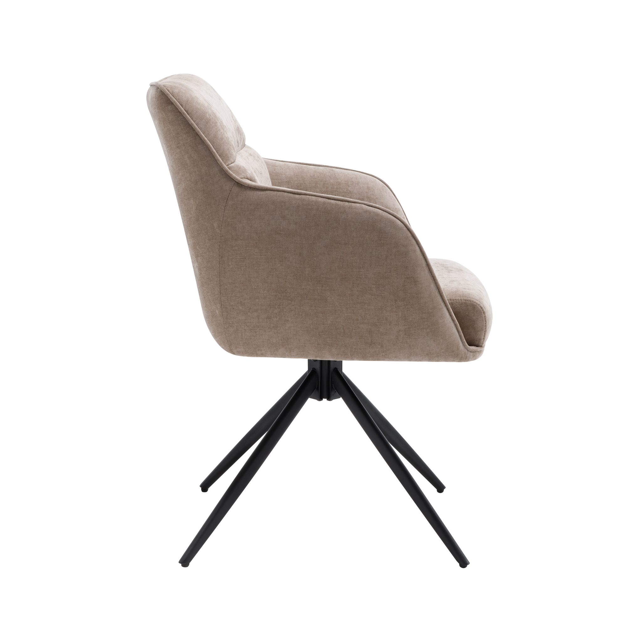 2er-Set Esszimmerstühle Dewin drehbar - Taupe-Esszimmerstühle-Benoa-le canapé