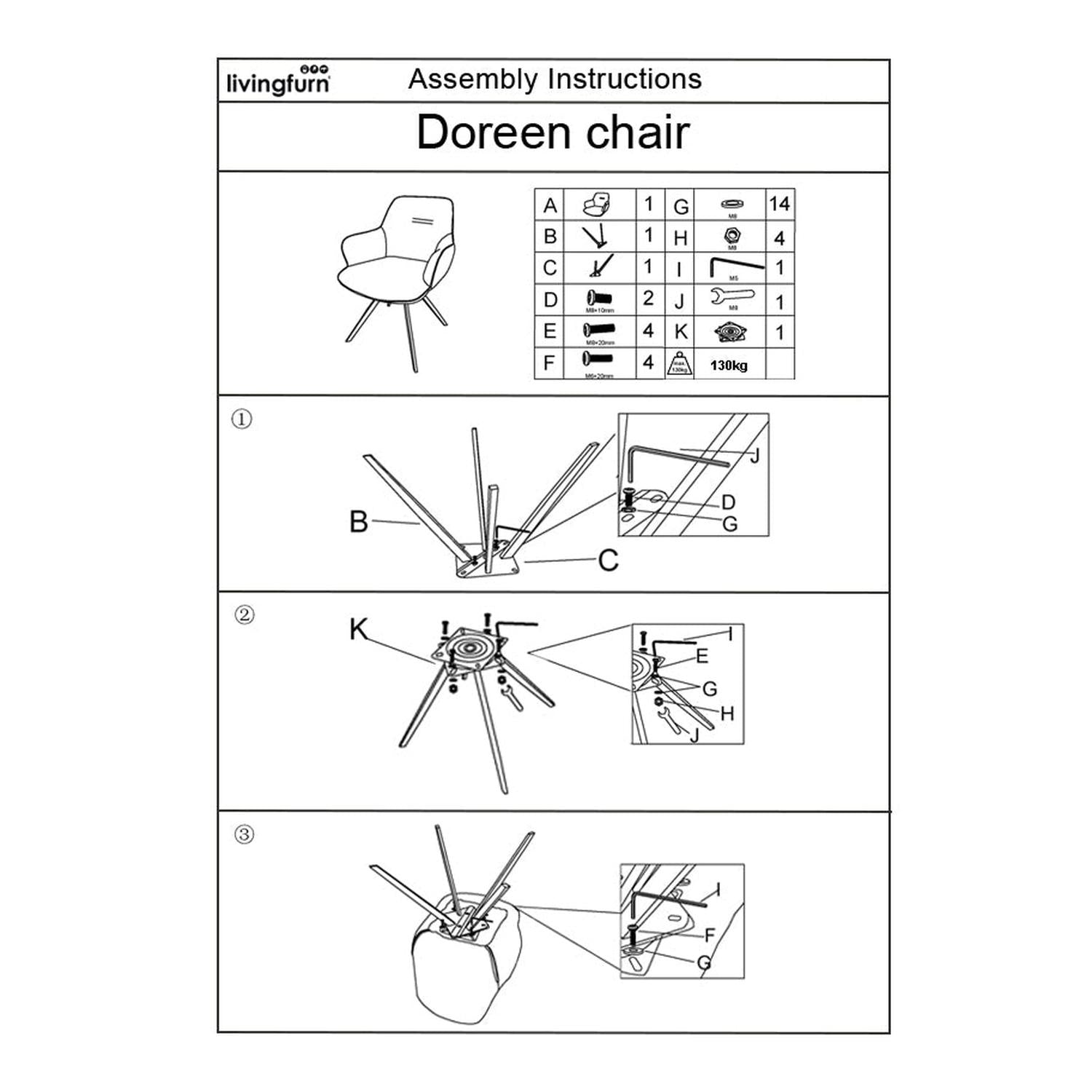 2er-Set Esszimmerstühle Doreen aus Bouclé - Weiß-Esszimmerstühle-Livingfurn-le canapé