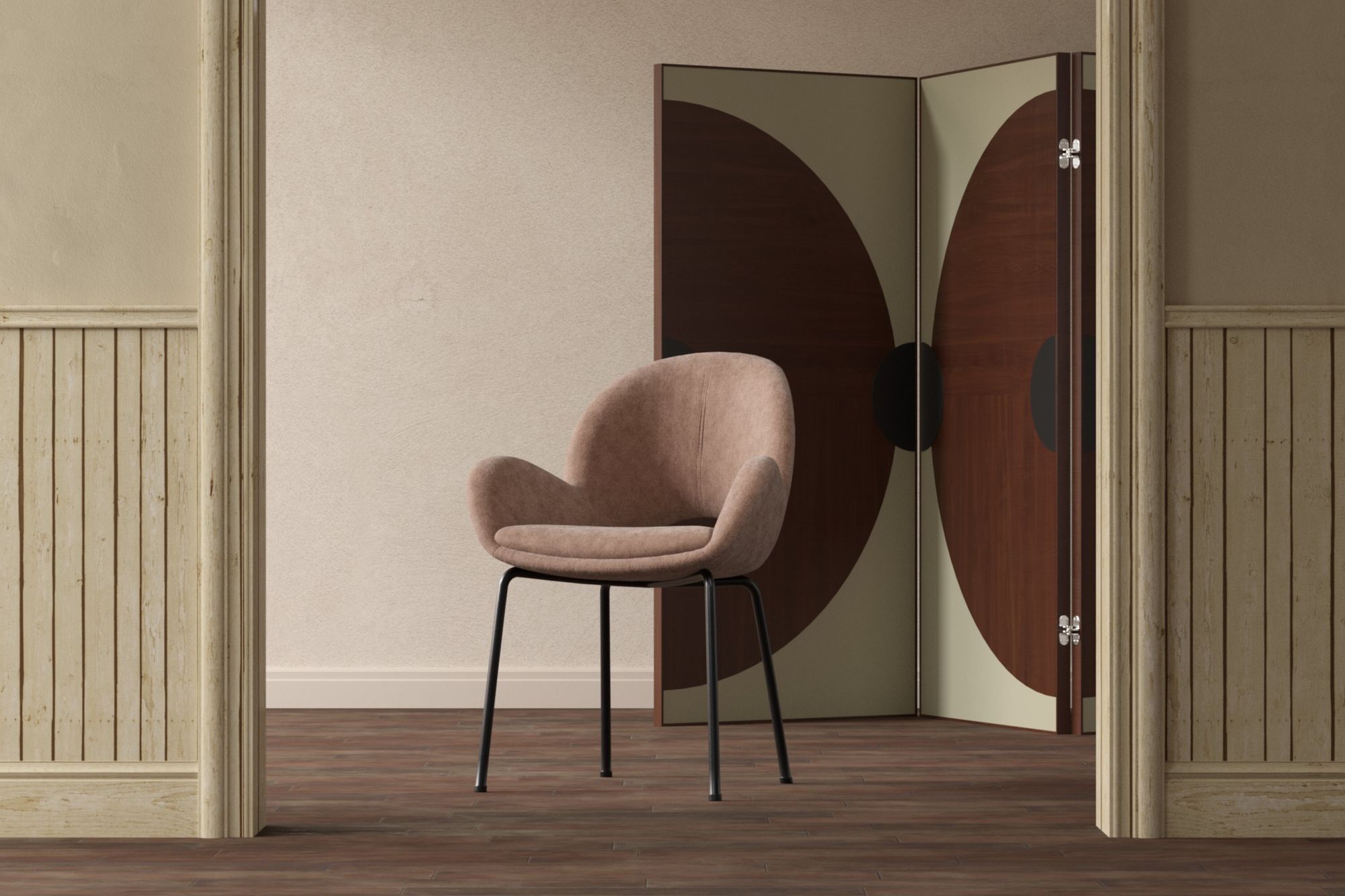 2er-Set Esszimmerstühle Florensa aus Samt - Braun-Esszimmerstühle-Venture Home-le canapé