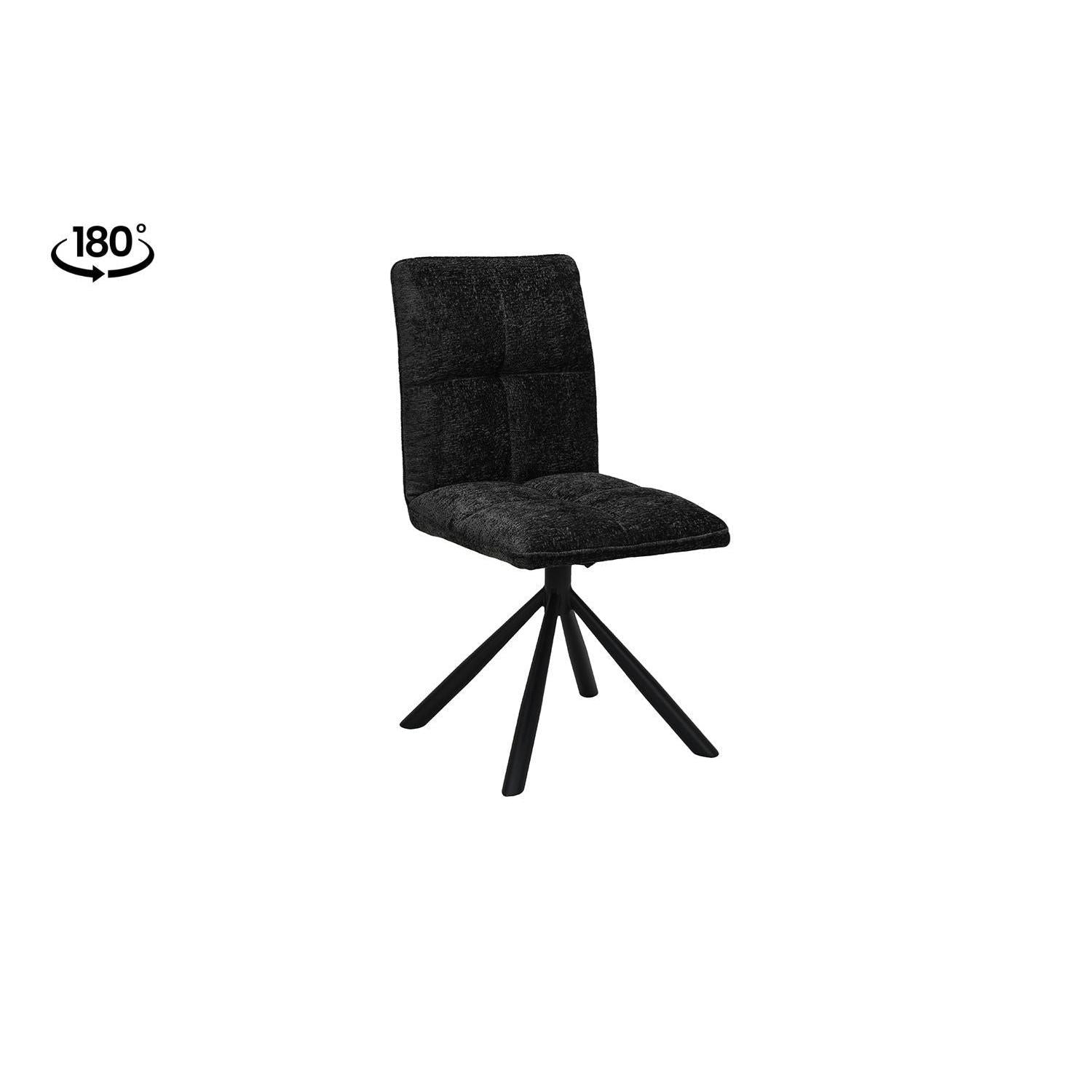 2er-Set Esszimmerstühle Jack Drehbar - Dunkelgrau-Esszimmerstuhl-Rousseau-le canapé