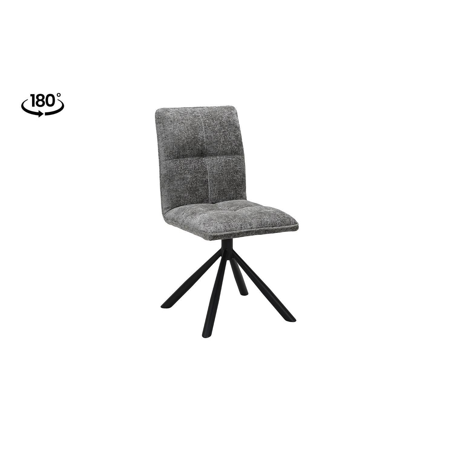 2er-Set Esszimmerstühle Jack Drehbar - Grau-Esszimmerstuhl-Rousseau-le canapé