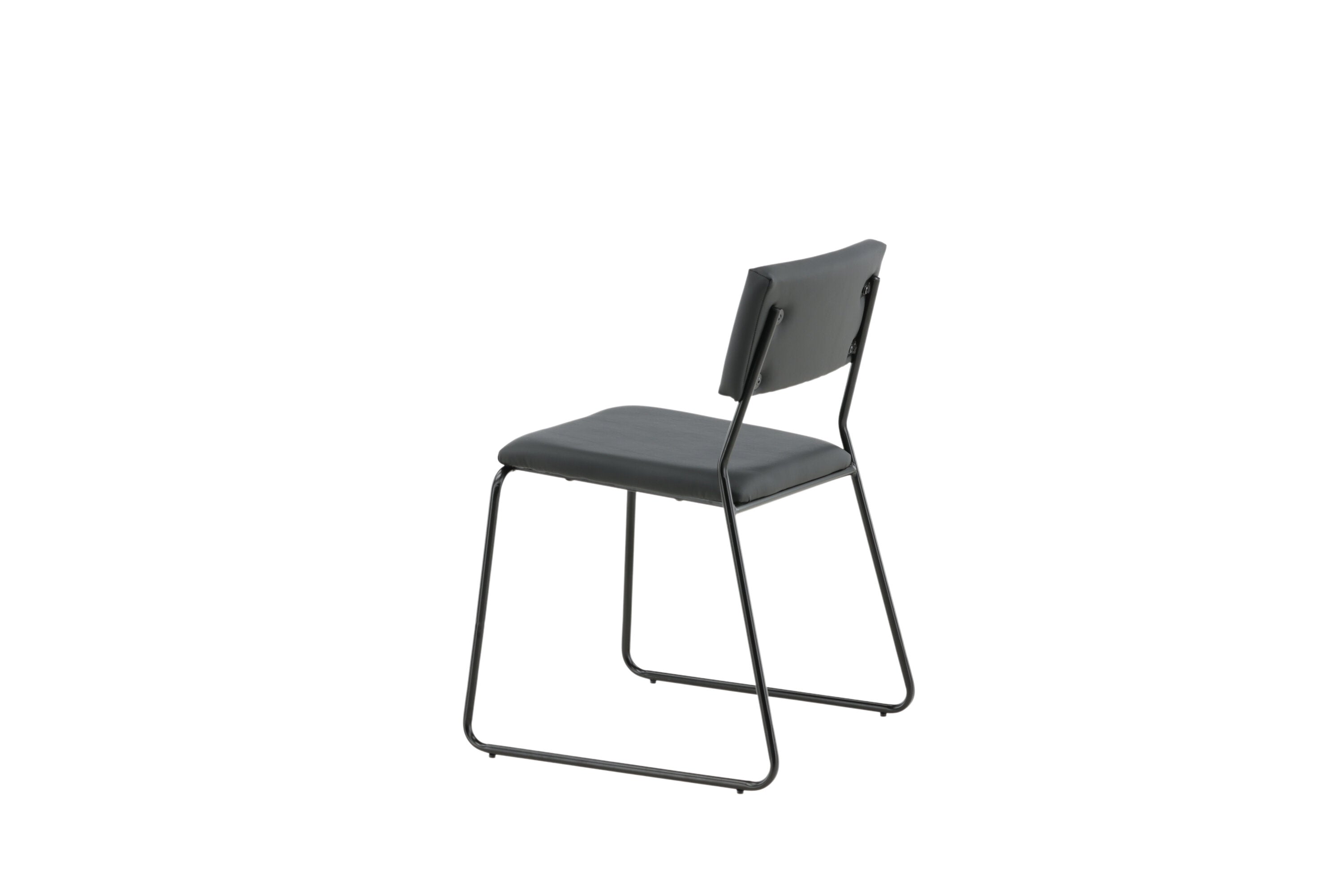2er-Set Esszimmerstühle Kenth aus Kunstleder - Schwarz-Esszimmerstühle-Venture Home-le canapé