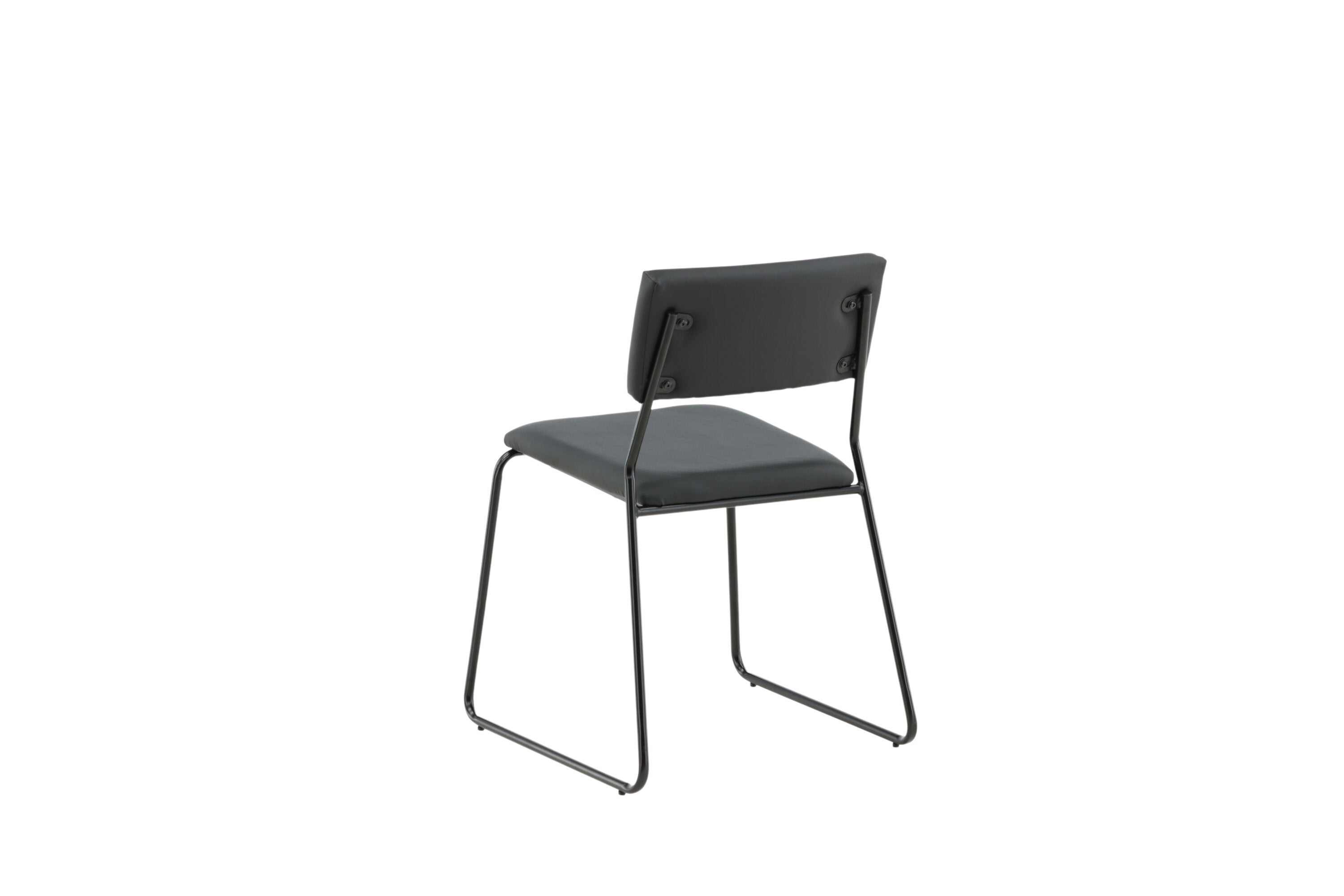 2er-Set Esszimmerstühle Kenth aus Kunstleder - Schwarz-Esszimmerstühle-Venture Home-le canapé