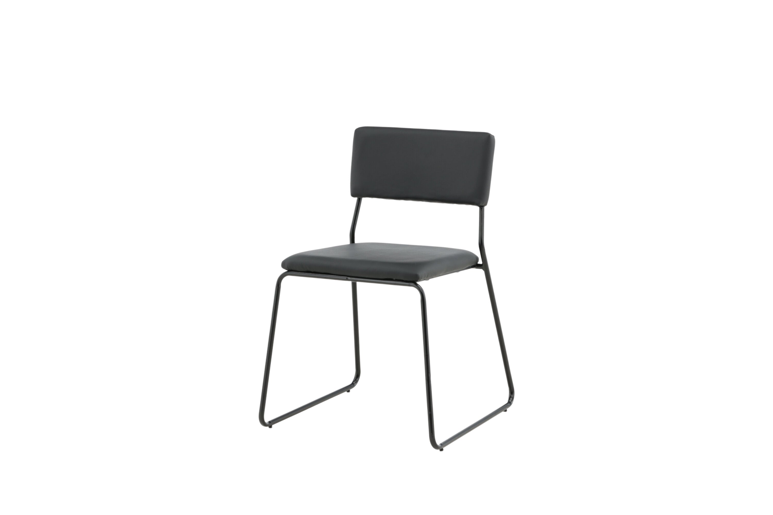 2er-Set Esszimmerstühle Kenth aus Kunstleder - Schwarz-Esszimmerstühle-Venture Home-le canapé