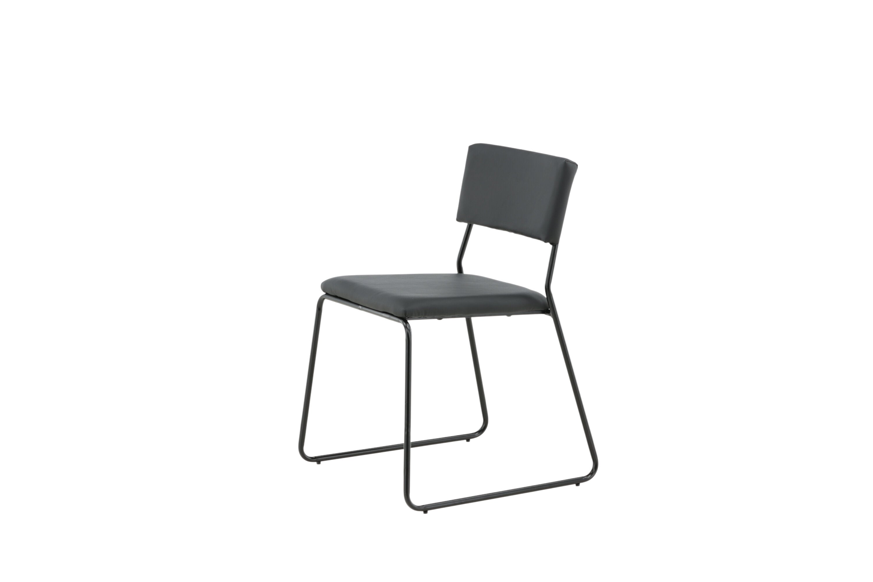 2er-Set Esszimmerstühle Kenth aus Kunstleder - Schwarz-Esszimmerstühle-Venture Home-le canapé