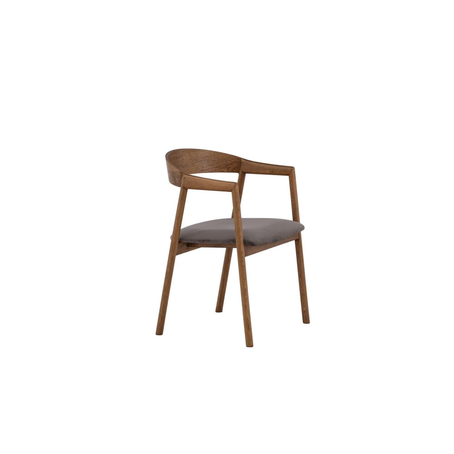 2er-Set Esszimmerstühle Langön - Braun/Grau-Holzstühle-Vind-le canapé