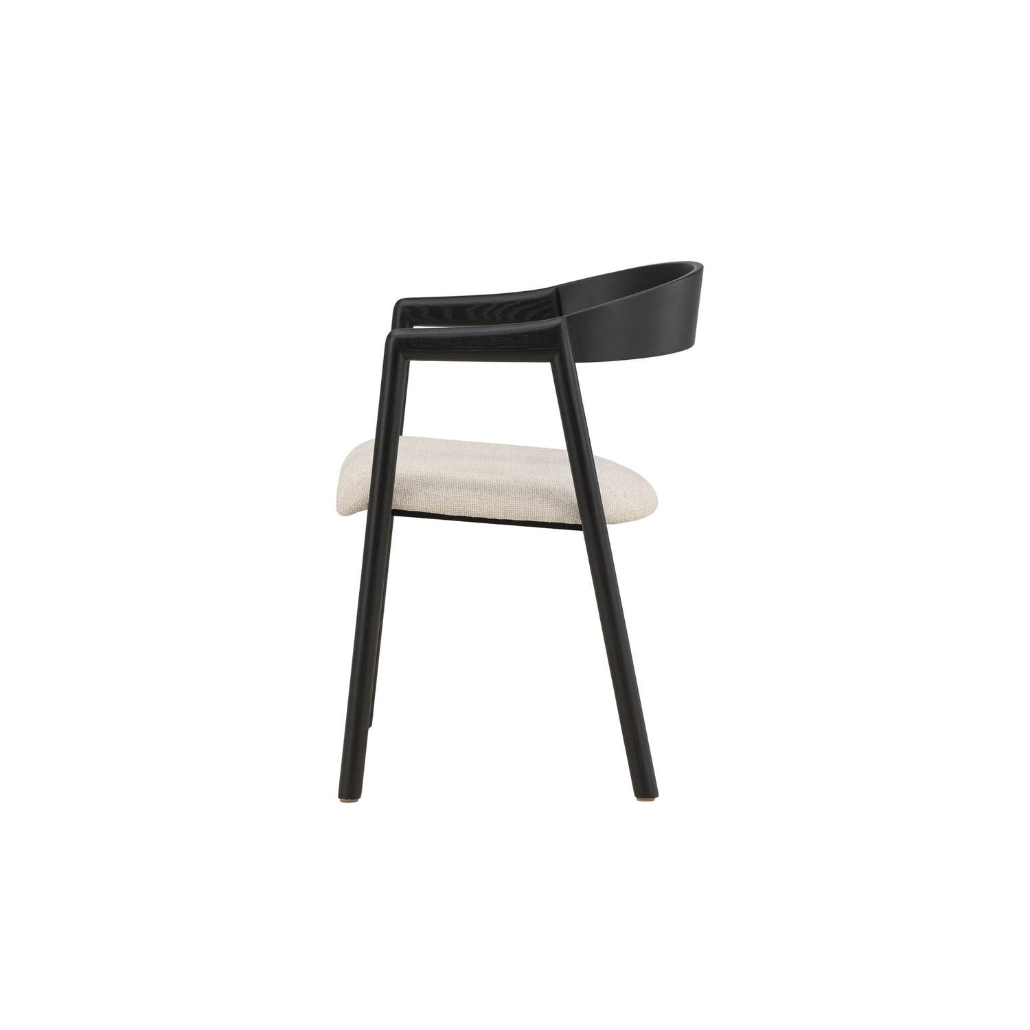 2er-Set Esszimmerstühle Langön - Schwarz/Beige-Holzstühle-Vind-le canapé