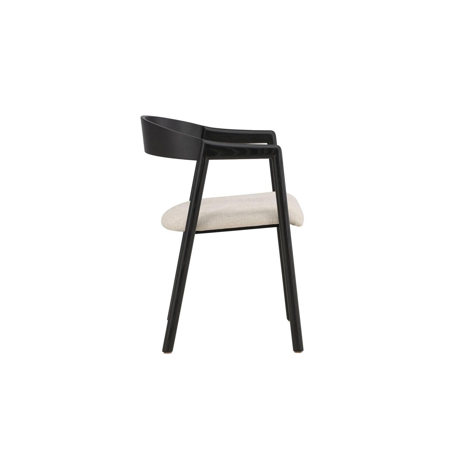 2er-Set Esszimmerstühle Langön - Schwarz/Beige-Holzstühle-Vind-le canapé