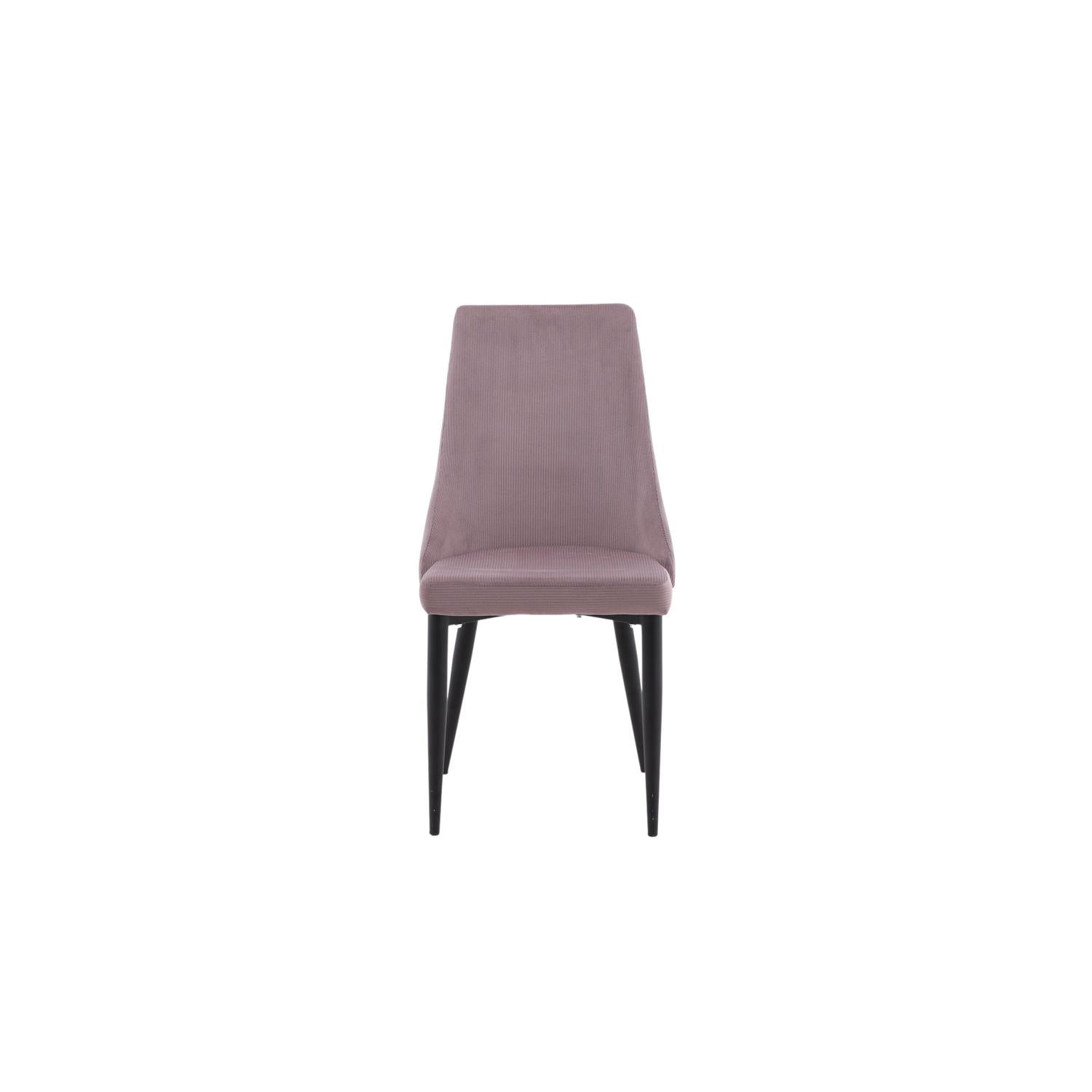 2er-Set Esszimmerstühle Leone aus Cord - Rosa-Esszimmerstühle-Venture Home-le canapé