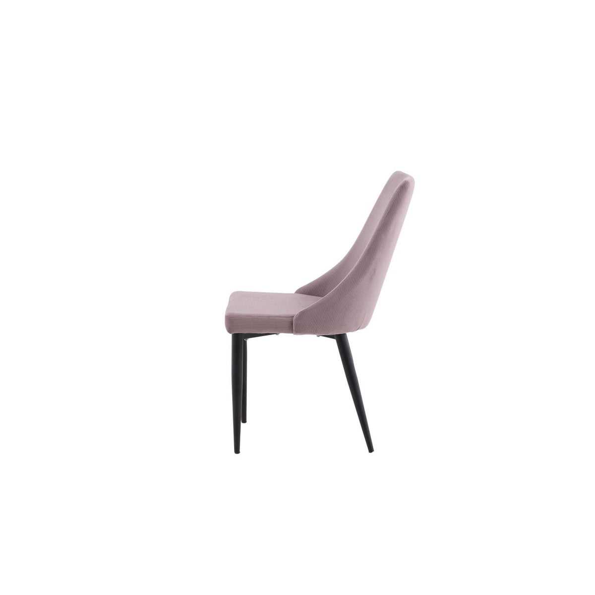 2er-Set Esszimmerstühle Leone aus Cord - Rosa-Esszimmerstühle-Venture Home-le canapé