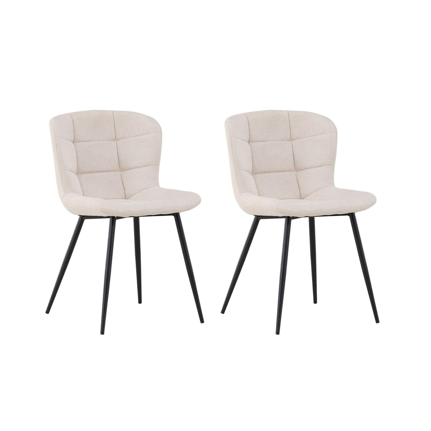 2er-Set Esszimmerstühle Lily - Beige-Esszimmerstühle-Venture Home-le canapé