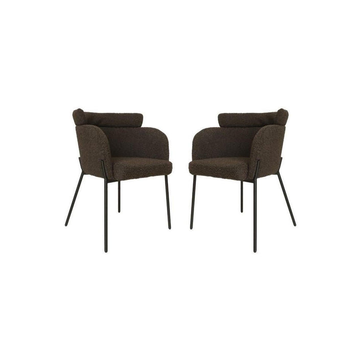 2er - Set Esszimmerstühle Luca aus Teddystoff - Braun8720701253230Esszimmerstuhl