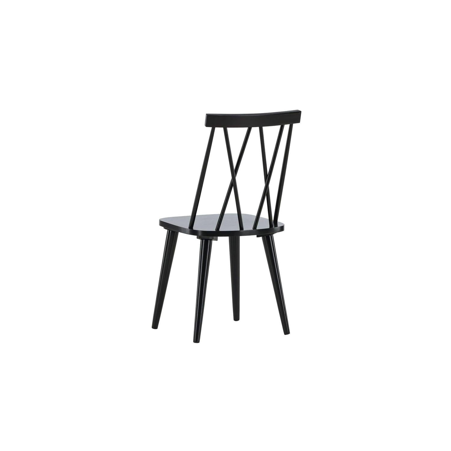 2er-Set Esszimmerstühle Mariette aus Gummibaumholz - Schwarz-Holzstühle-Venture Home-le canapé