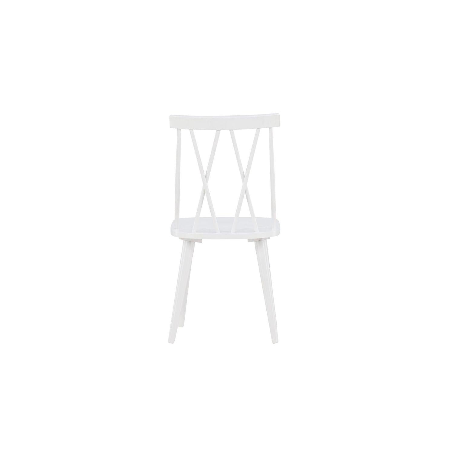 2er-Set Esszimmerstühle Mariette aus Gummibaumholz - Weiß-Holzstühle-Venture Home-le canapé