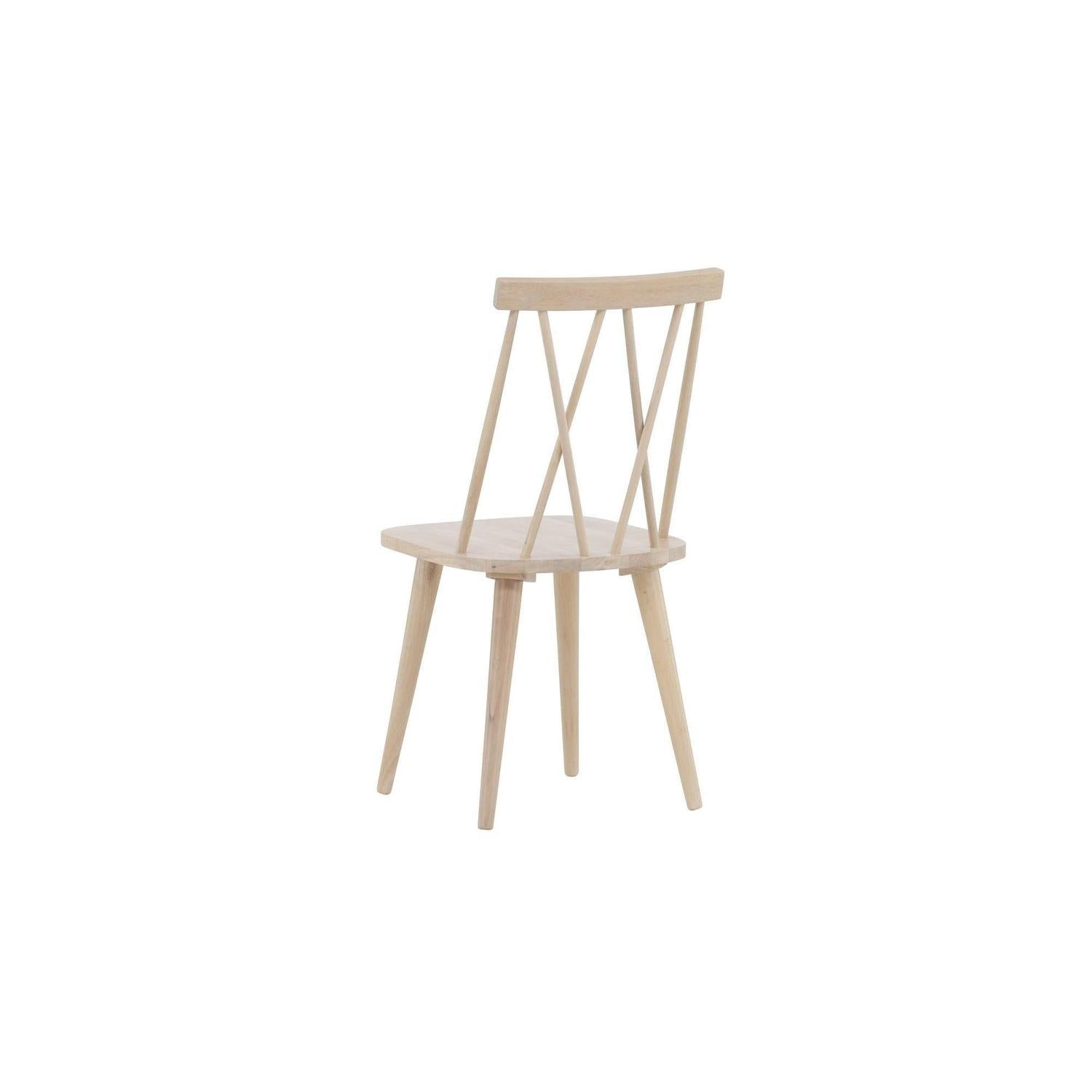 2er-Set Esszimmerstühle Mariette aus Gummibaumholz - Whitewash-Holzstühle-Venture Home-le canapé