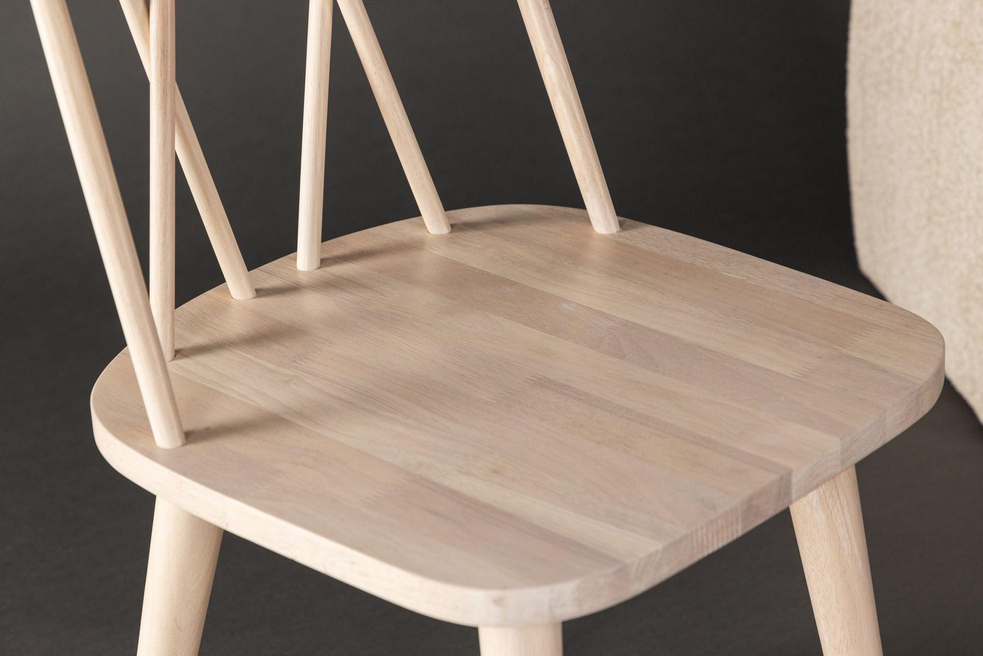 2er-Set Esszimmerstühle Mariette aus Gummibaumholz - Whitewash-Holzstühle-Venture Home-le canapé