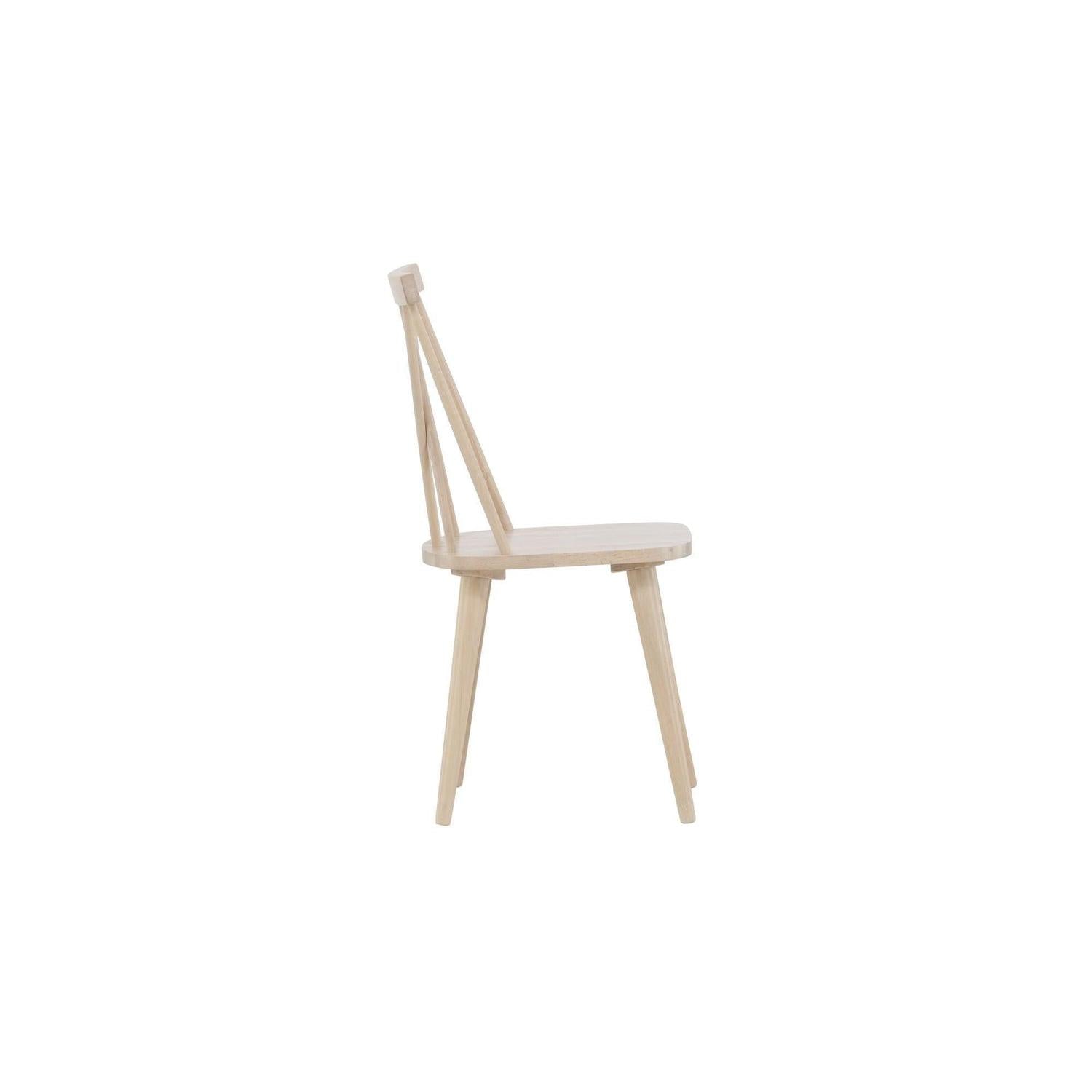 2er-Set Esszimmerstühle Mariette aus Gummibaumholz - Whitewash-Holzstühle-Venture Home-le canapé