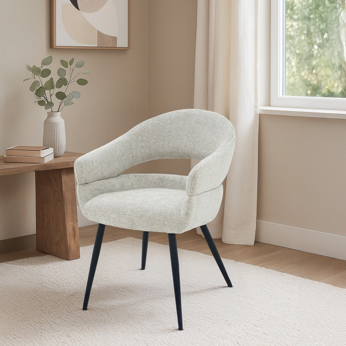 2er-Set Esszimmerstühle Megan - Beige-Esszimmerstühle-Livingfurn-le canapé
