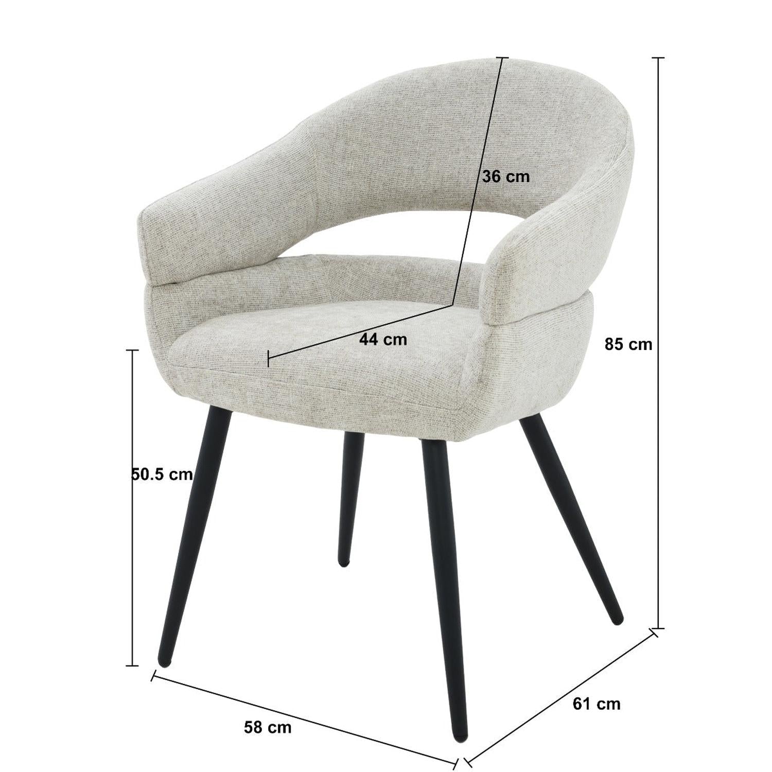 2er-Set Esszimmerstühle Megan - Beige-Esszimmerstühle-Livingfurn-le canapé