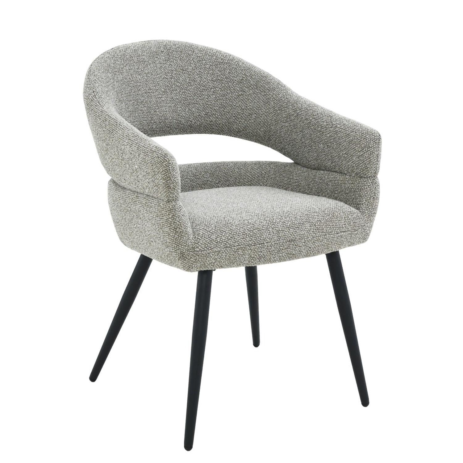 2er-Set Esszimmerstühle Megan - Grau-Esszimmerstühle-Livingfurn-le canapé