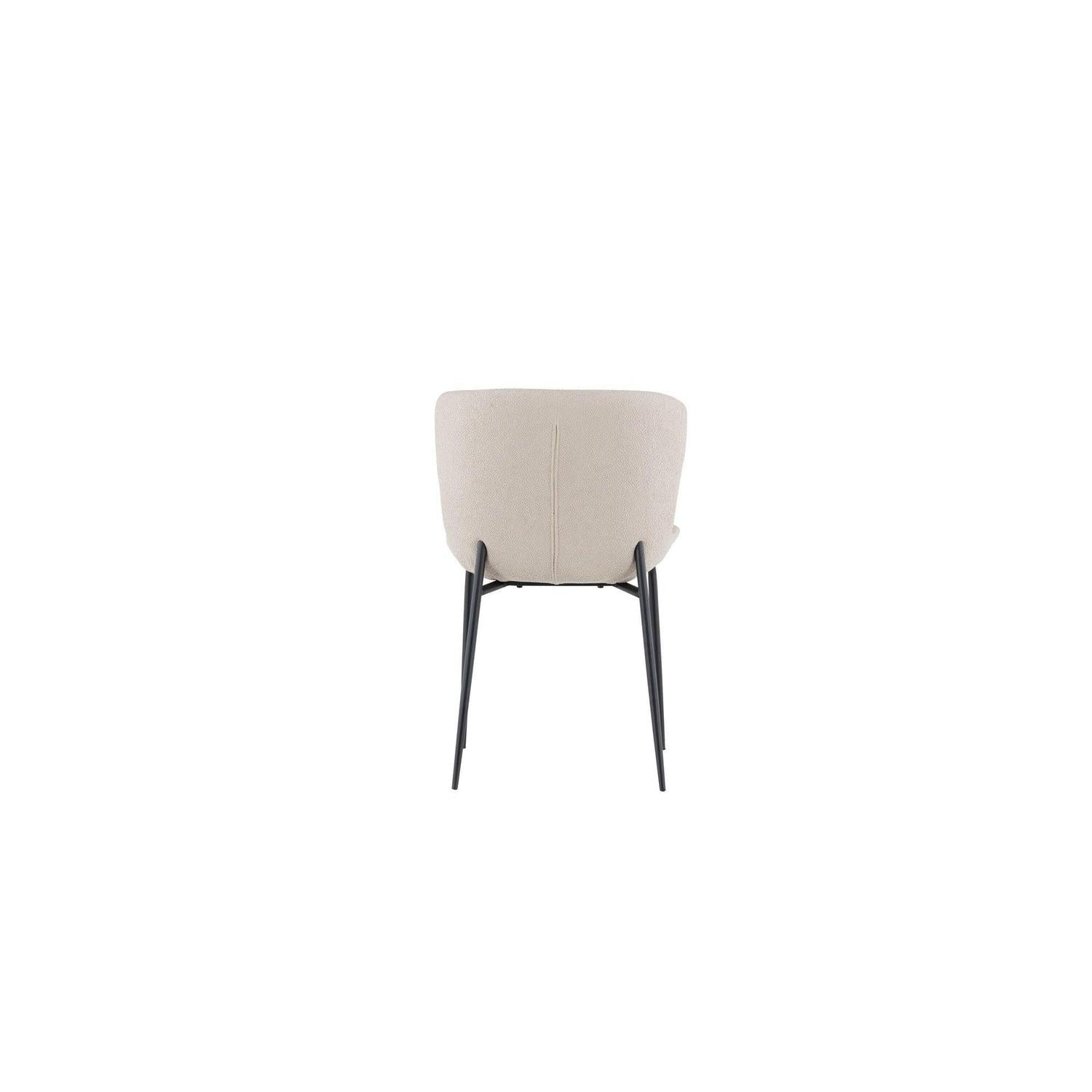 2er-Set Esszimmerstühle Modesto aus Bouclé - Beige-Polsterstühle-Venture Home-le canapé