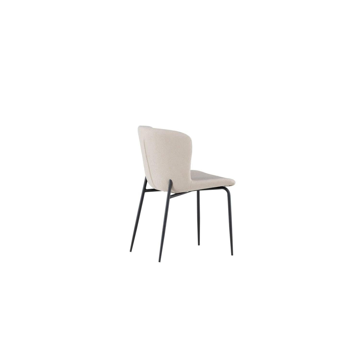 2er-Set Esszimmerstühle Modesto aus Bouclé - Beige-Polsterstühle-Venture Home-le canapé