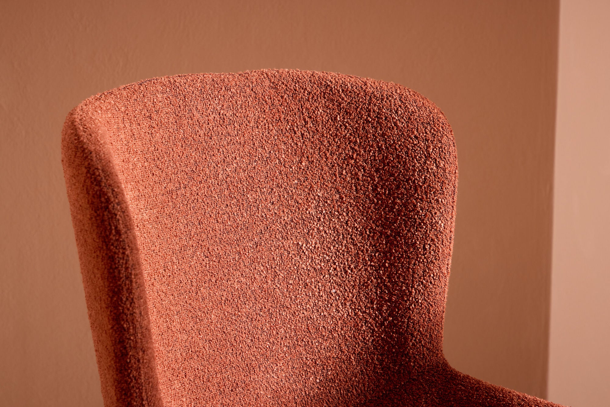 2er-Set Esszimmerstühle Modesto aus Teddy Bouclé - Rot-Polsterstühle-Venture Home-le canapé