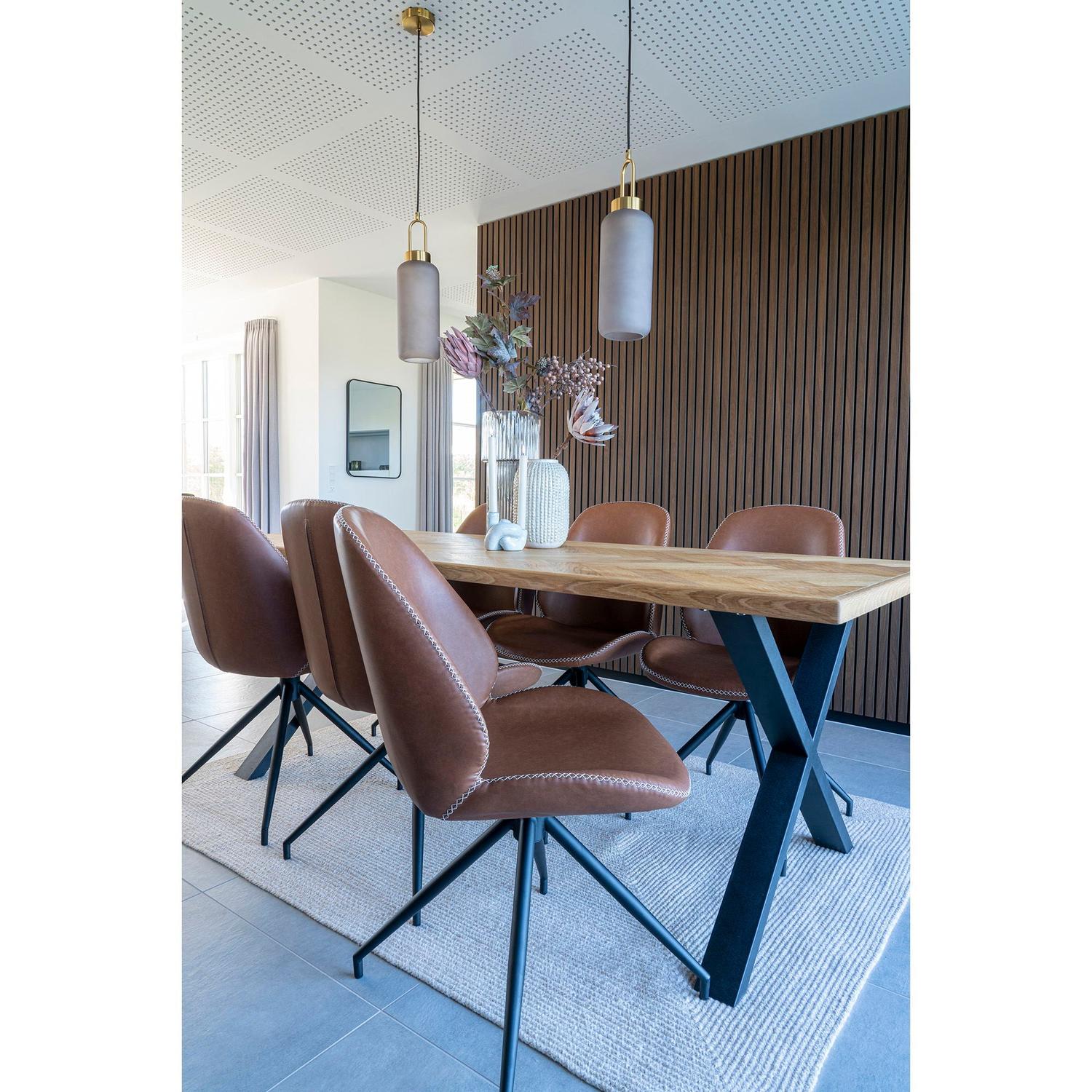 2er-Set Esszimmerstühle Monte Carlo drehbar - Braun-Esszimmerstühle-House Nordic-le canapé