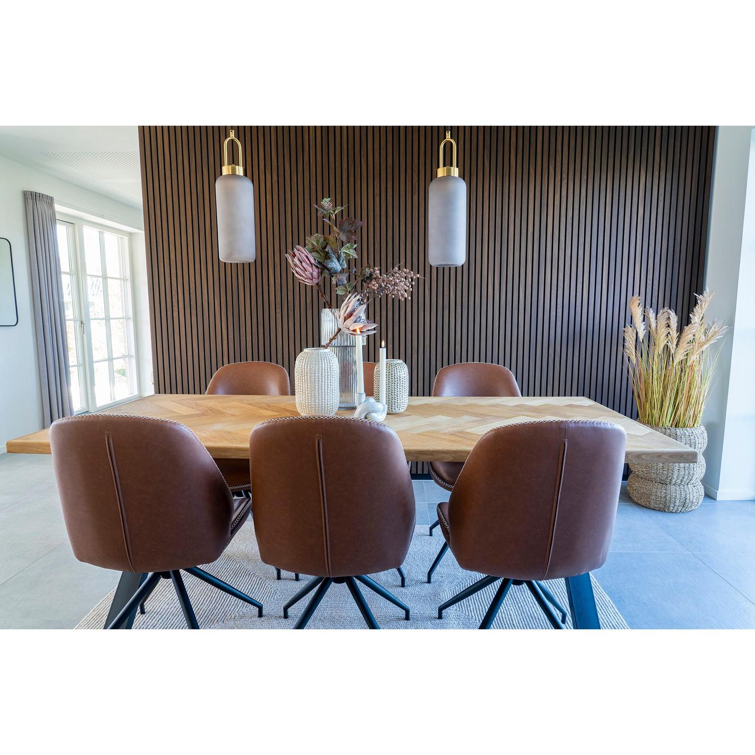 2er-Set Esszimmerstühle Monte Carlo drehbar - Braun-Esszimmerstühle-House Nordic-le canapé