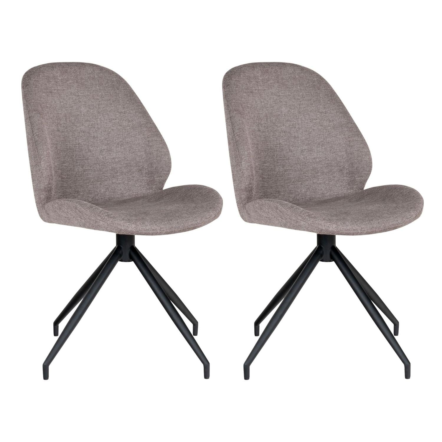 2er-Set Esszimmerstühle Monte Carlo drehbar - Grau-Esszimmerstuhl-House Nordic-le canapé