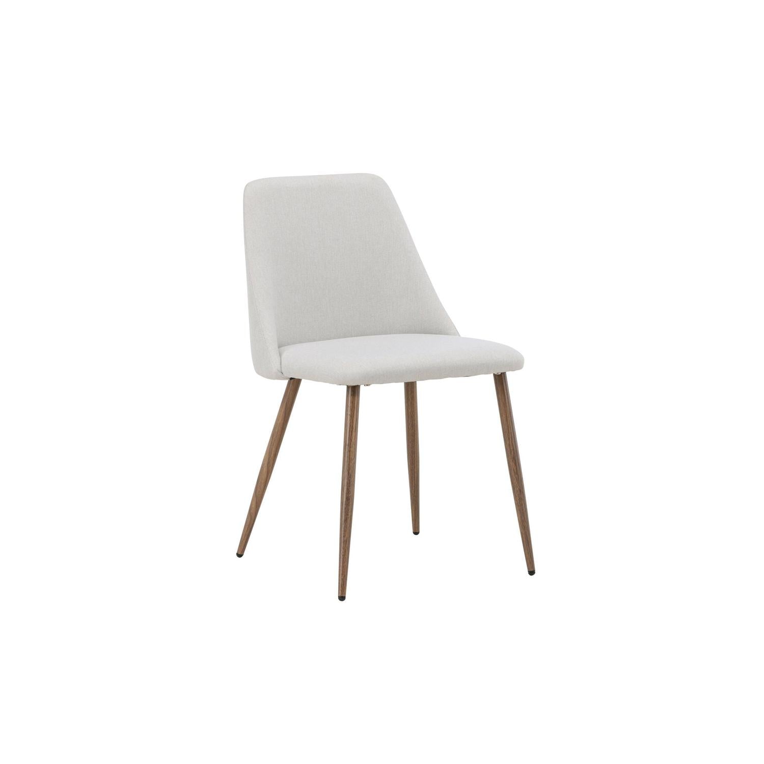 2er-Set Esszimmerstühle Night aus Leinen - Beige & Mokka-Esszimmerstühle-Venture Home-le canapé