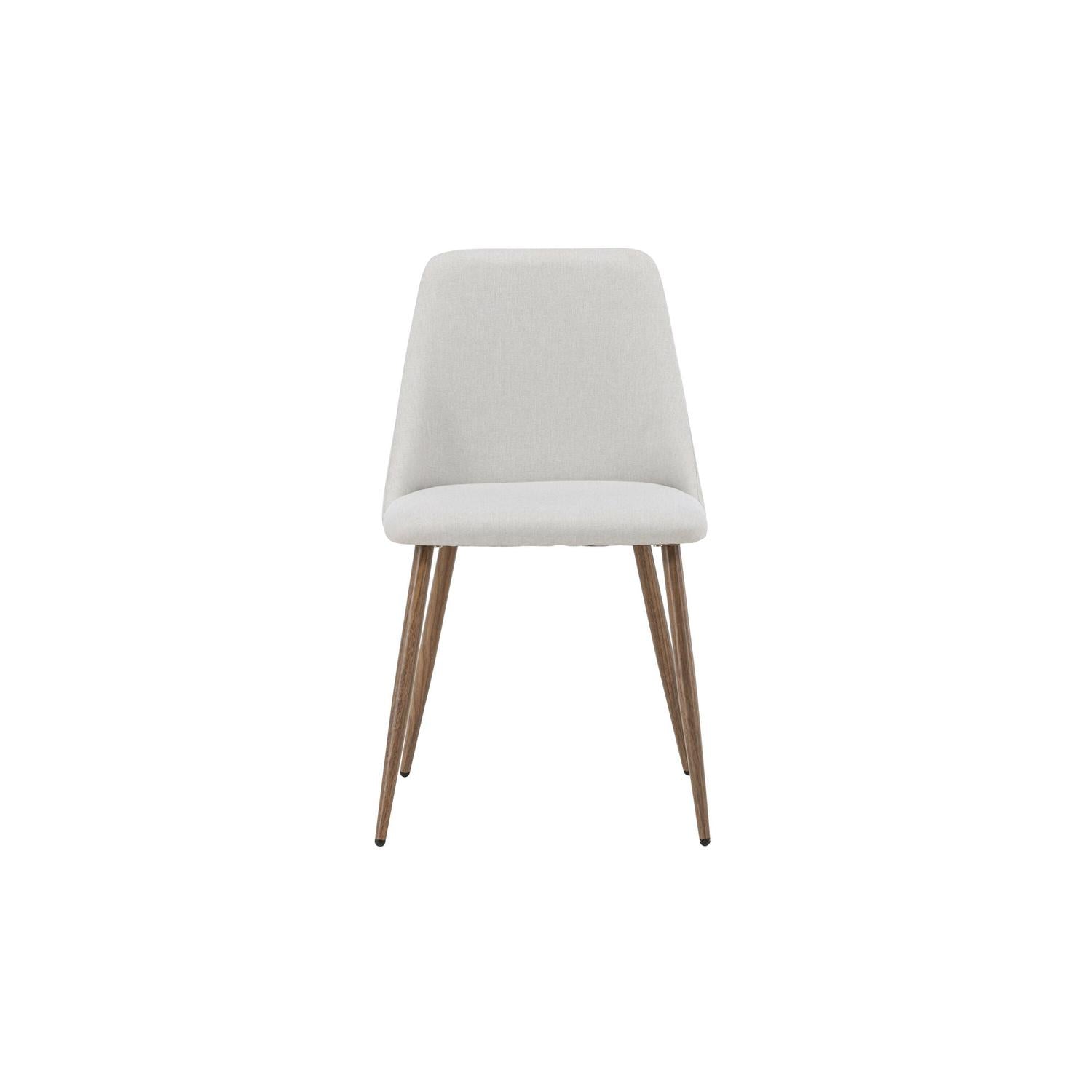 2er-Set Esszimmerstühle Night aus Leinen - Beige & Mokka-Esszimmerstühle-Venture Home-le canapé