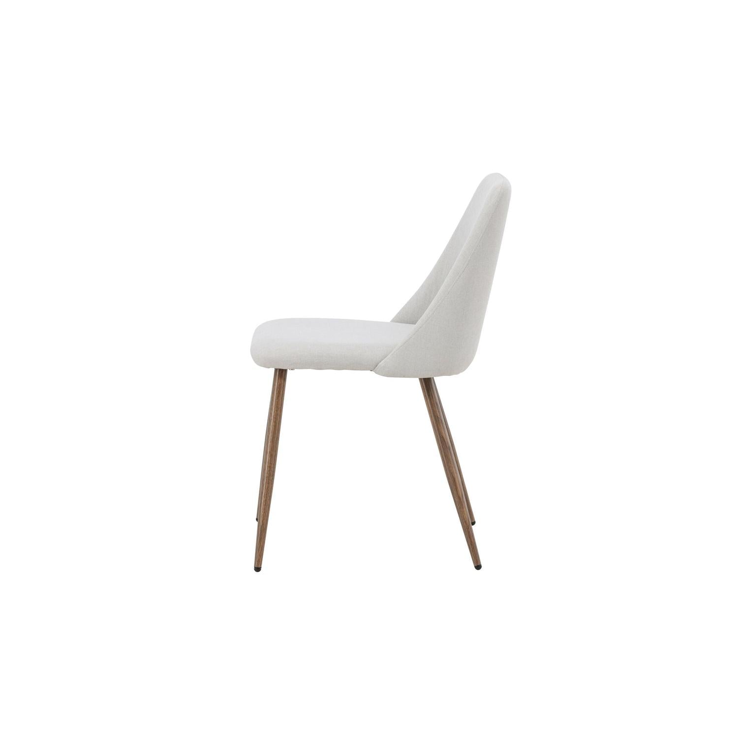 2er-Set Esszimmerstühle Night aus Leinen - Beige & Mokka-Esszimmerstühle-Venture Home-le canapé