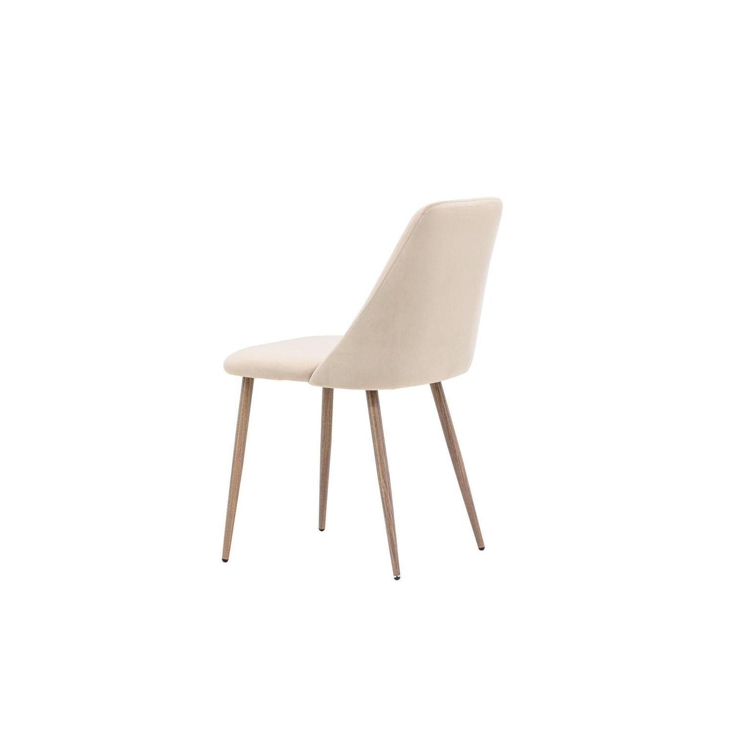 2er-Set Esszimmerstühle Night aus Samt - Beige-Esszimmerstühle-Venture Home-le canapé