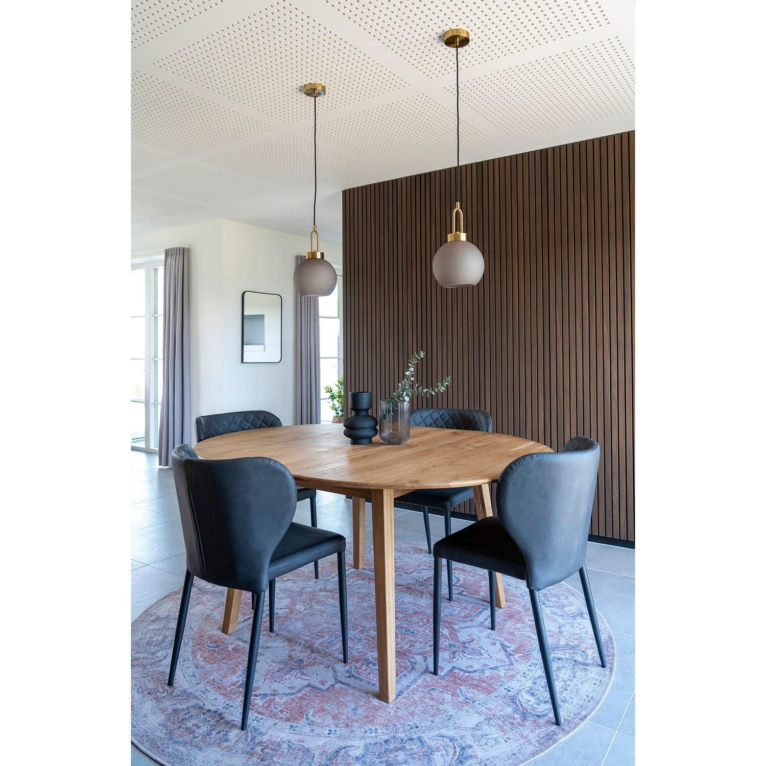 2er-Set Esszimmerstühle Pisa aus Kunstleder - Dunkelgrau-Esszimmerstuhl-House Nordic-le canapé