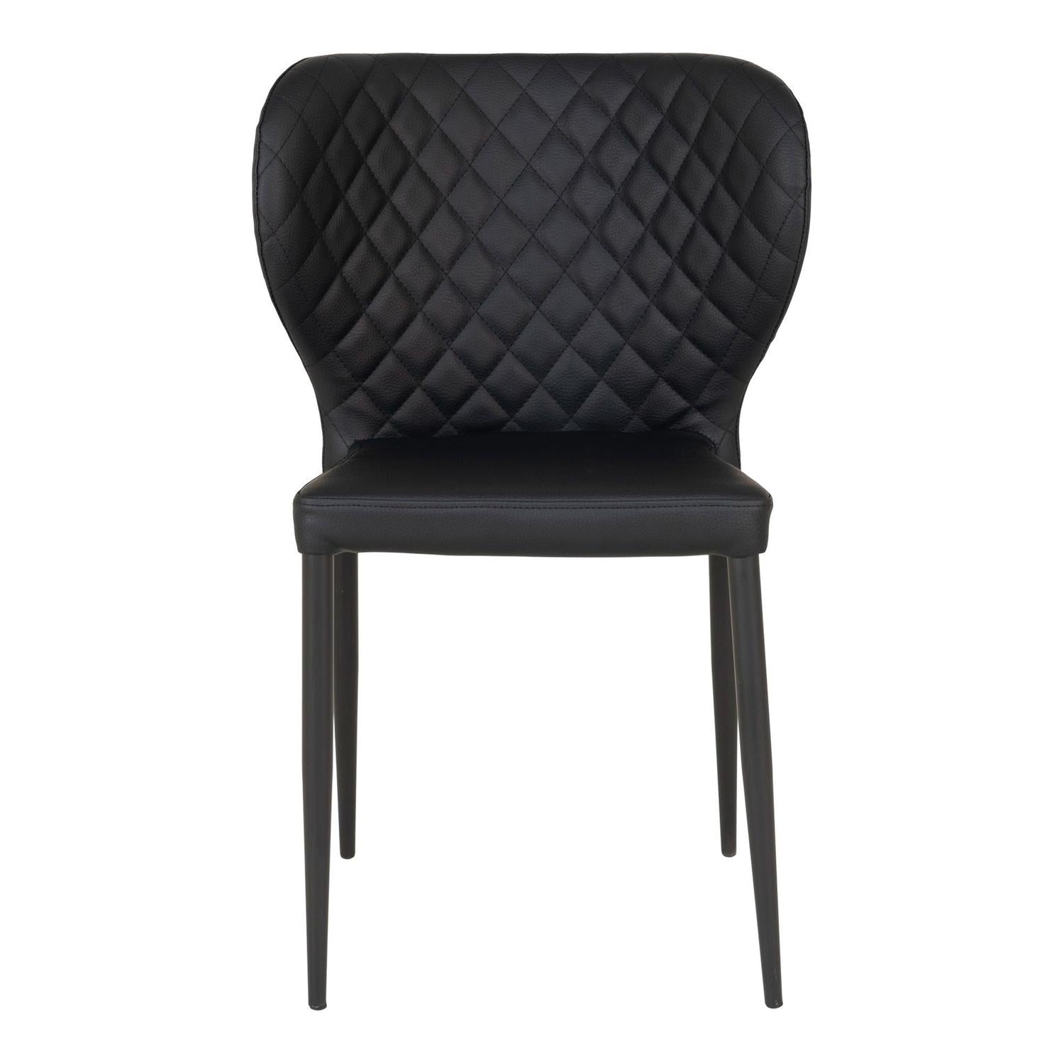 2er-Set Esszimmerstühle Pisa aus Kunstleder - Schwarz-Esszimmerstuhl-House Nordic-le canapé