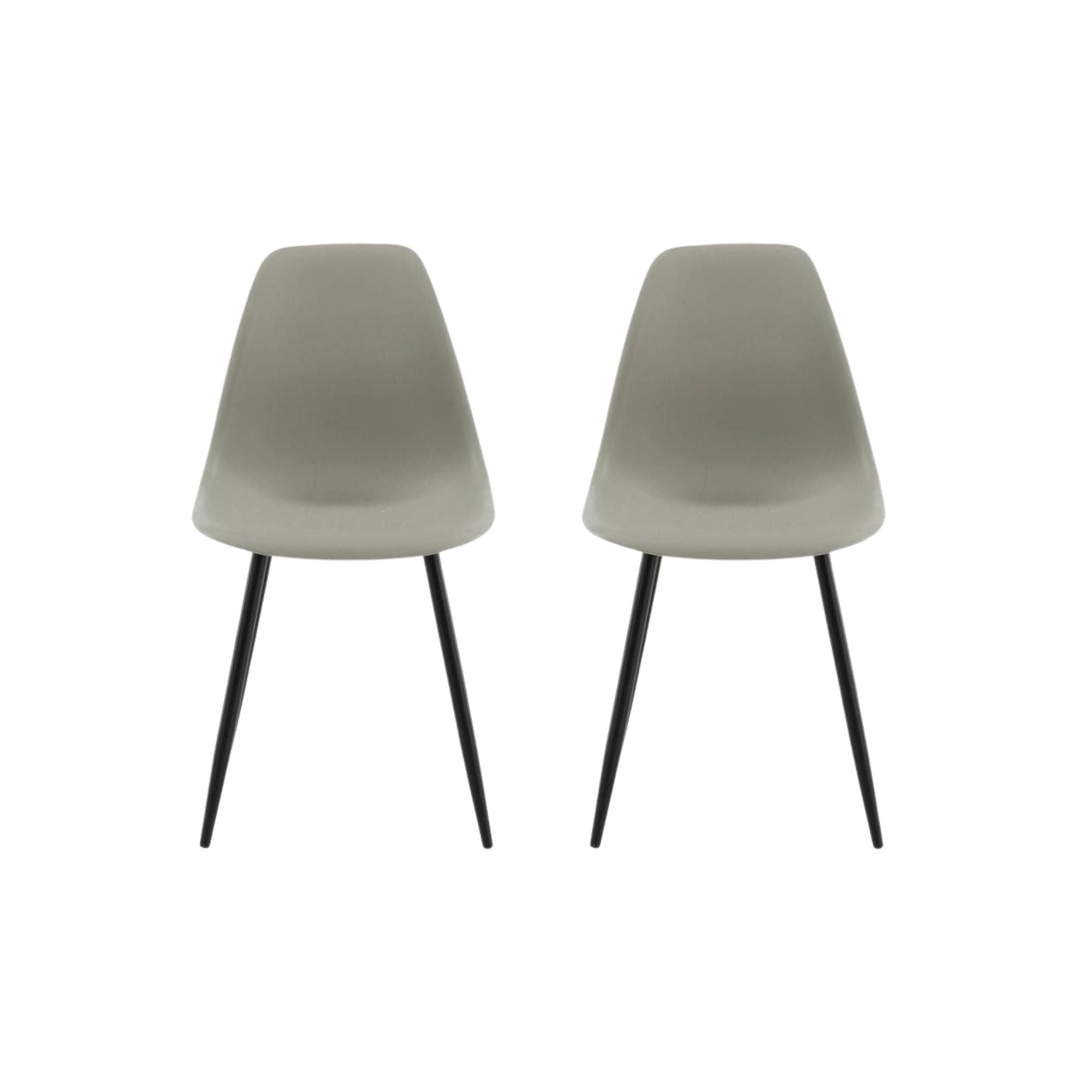 2er-Set Esszimmerstühle Polar - Grau-Kunststoffstühle-Venture Home-le canapé